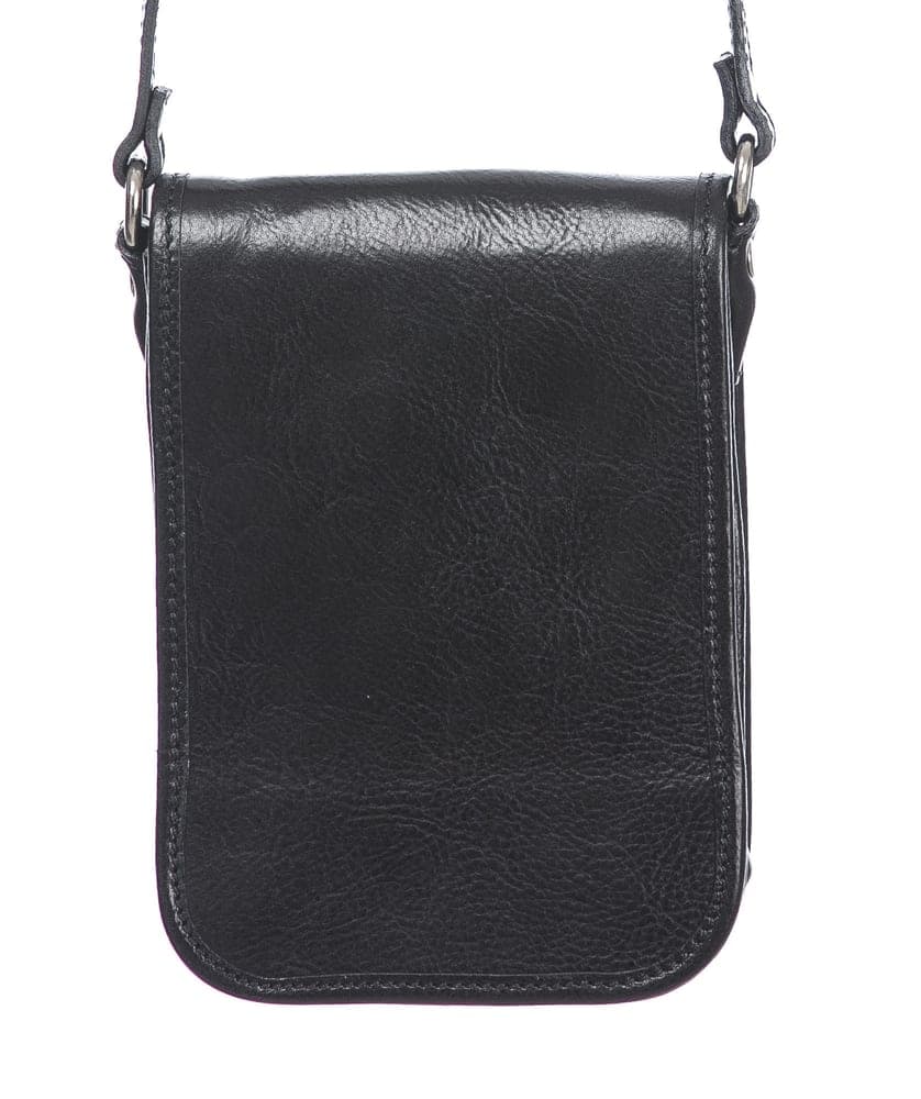 Tracolla uomo in vera pelle MILO, colore NERO, RINO DOLFI, MADE IN ITALY