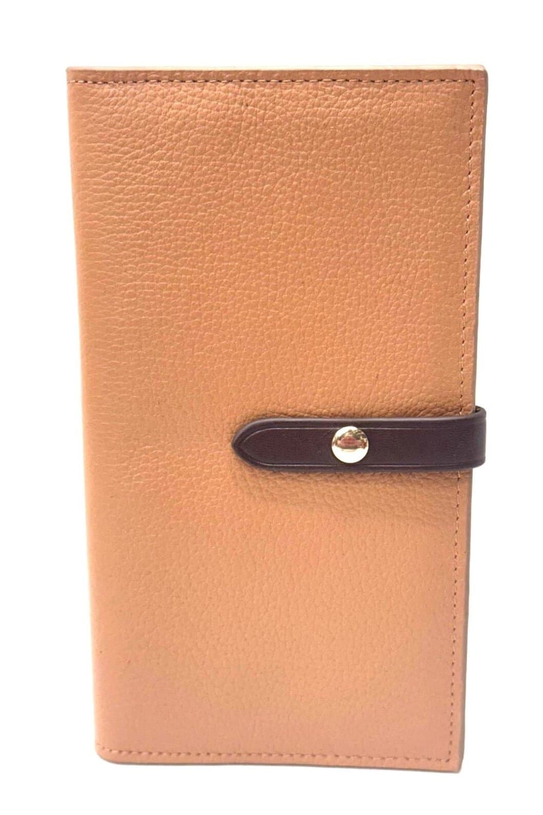 ABELIA MAXI : portafoglio donna, pelle morbida, super sottile, colore : MIELE, Made in Italy.