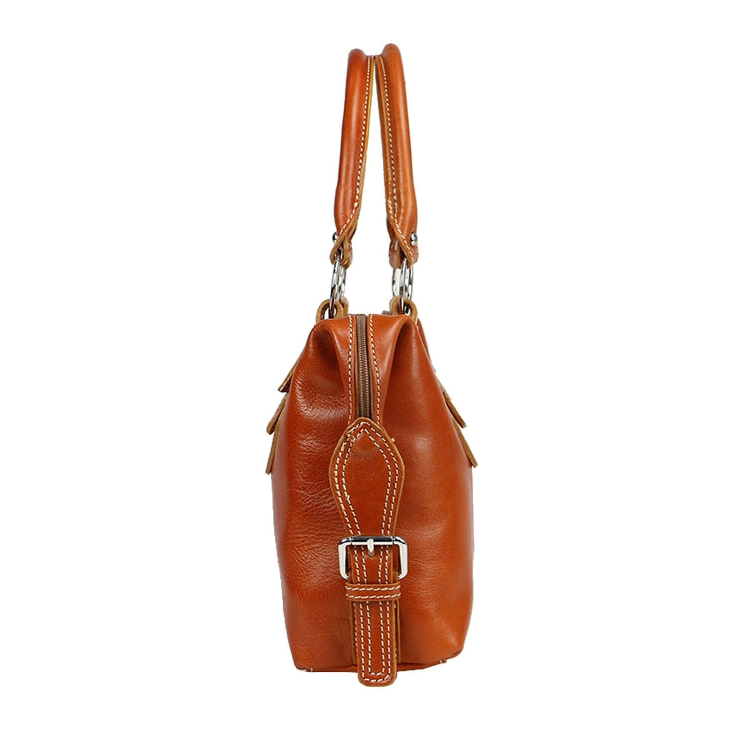 Borsa donna in vera pelle CHIAROSCURO mod. MARY colore MIELE Made in Italy