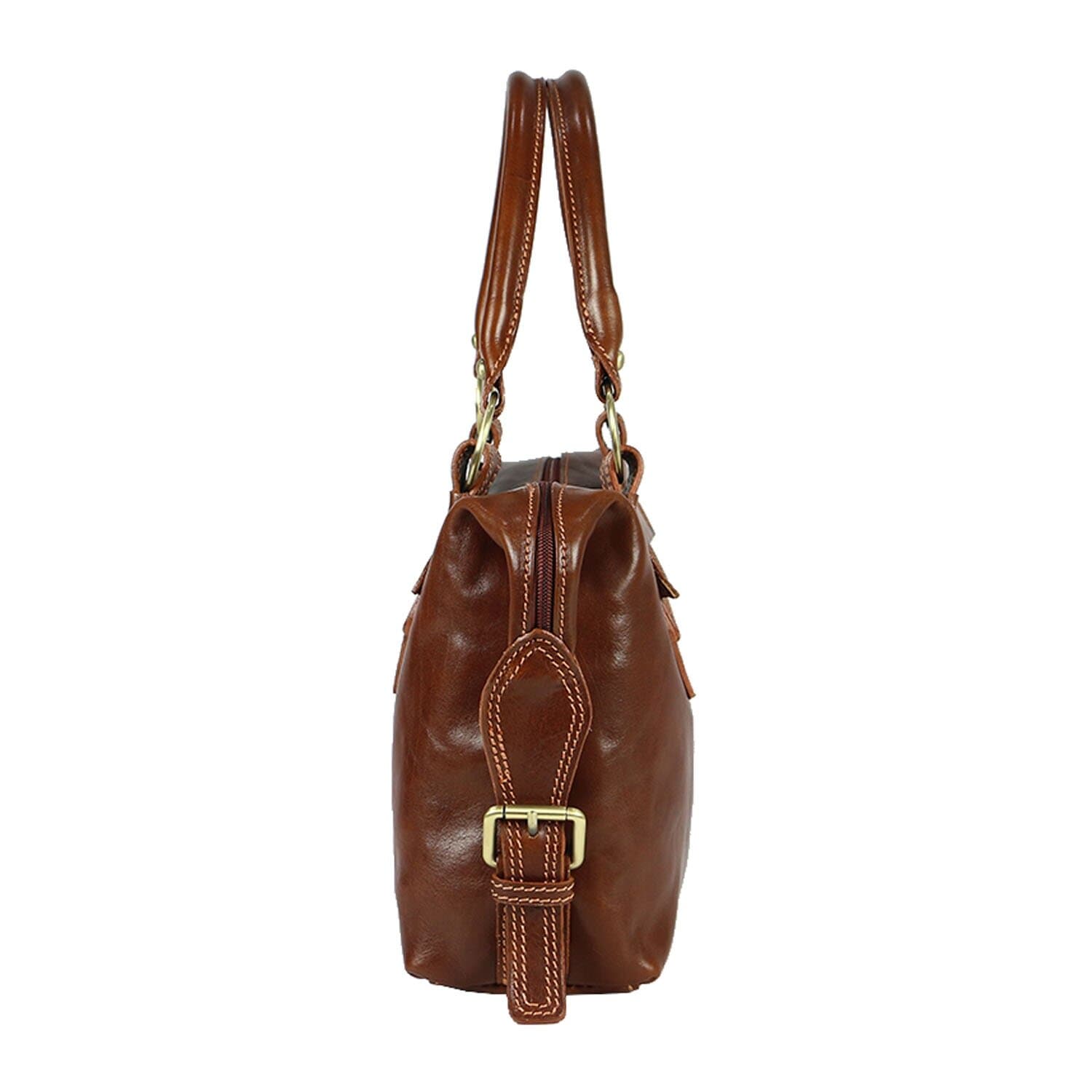 Borsa donna in vera pelle CHIAROSCURO mod. MARY colore MARRONE Made in Italy
