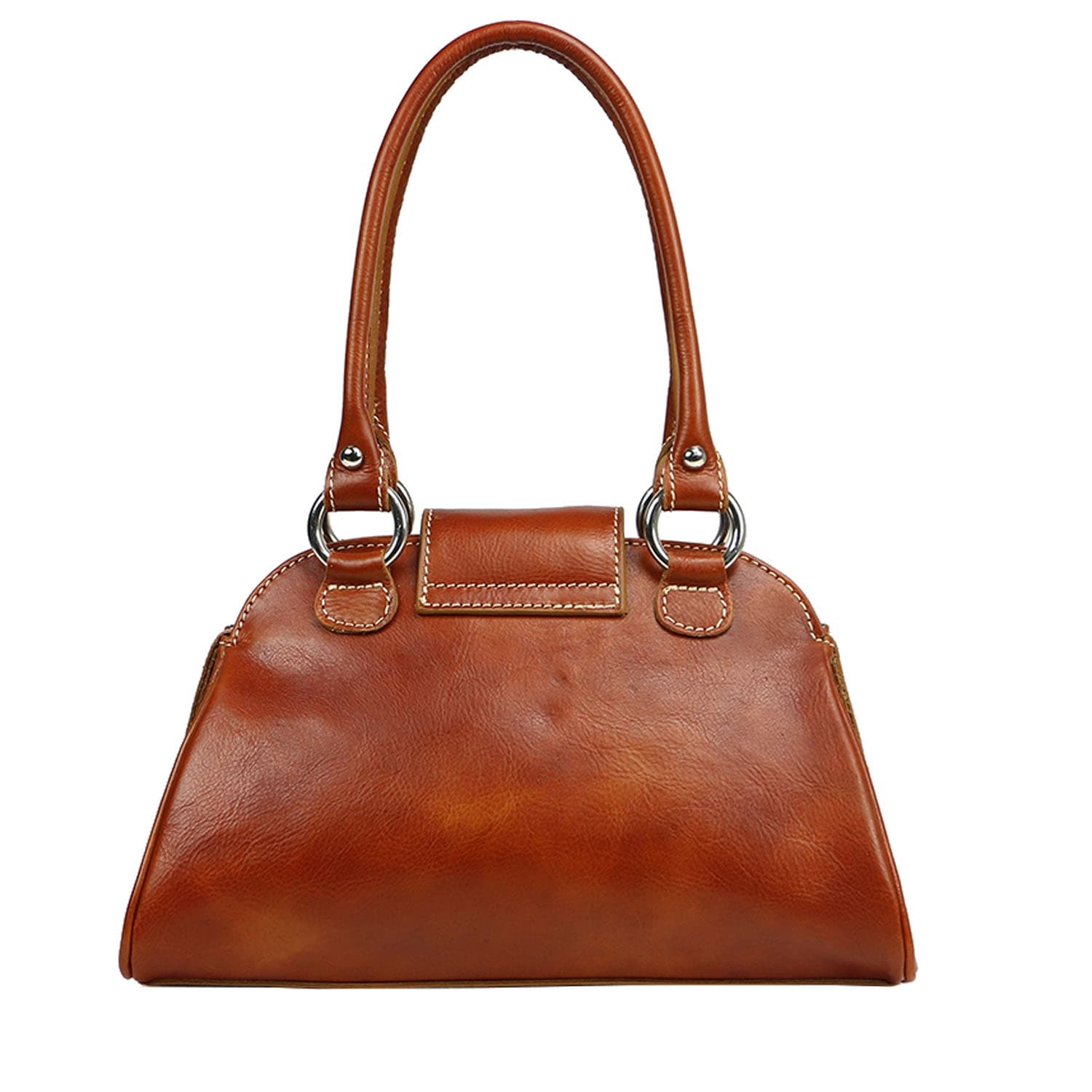 Borsa donna in vera pelle CHIAROSCURO mod. EUGENIA colore MIELE Made in Italy