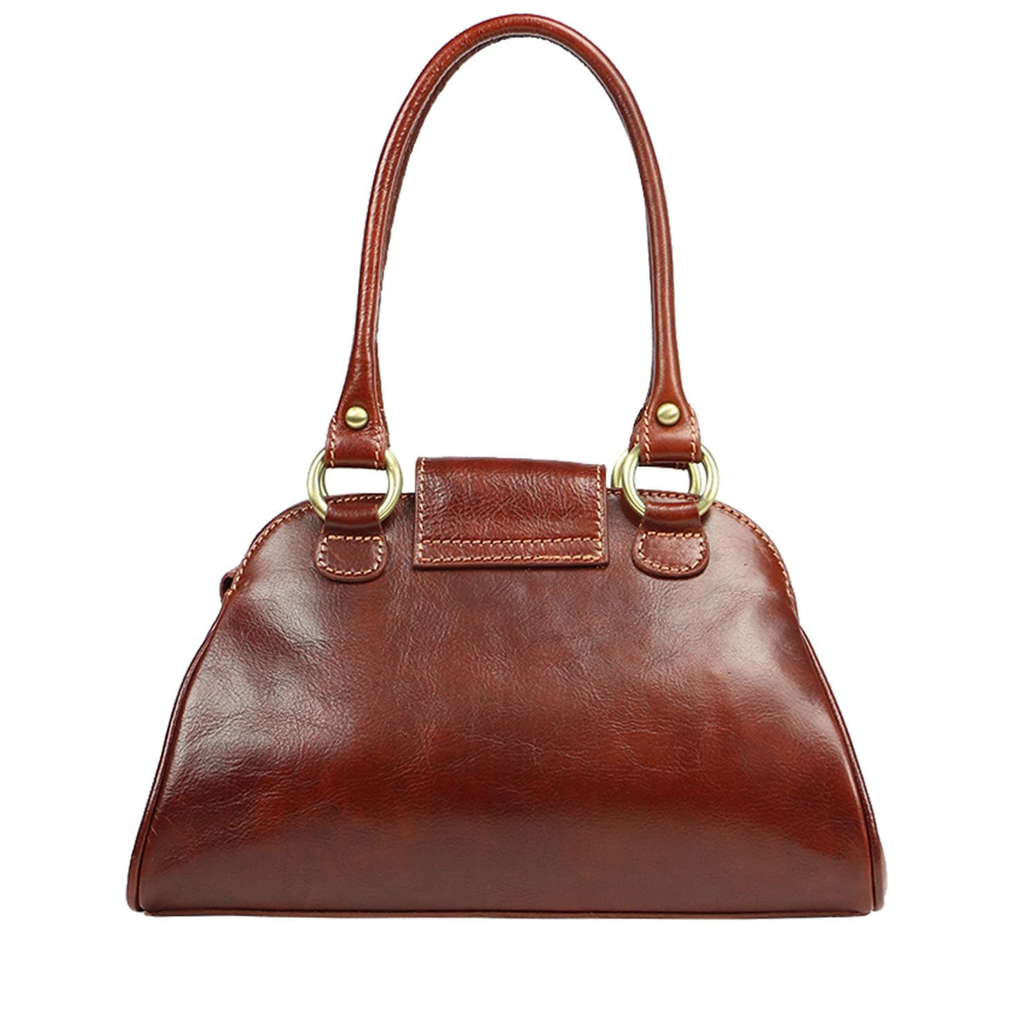 Borsa donna in vera pelle CHIAROSCURO mod. EUGENIA colore MARRONE Made in Italy