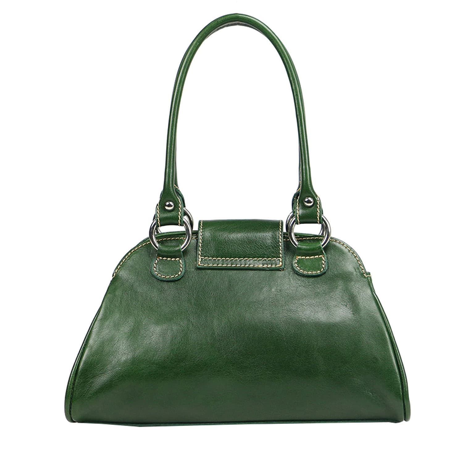 Borsa donna in vera pelle CHIAROSCURO mod. EUGENIA colore VERDE Made in Italy