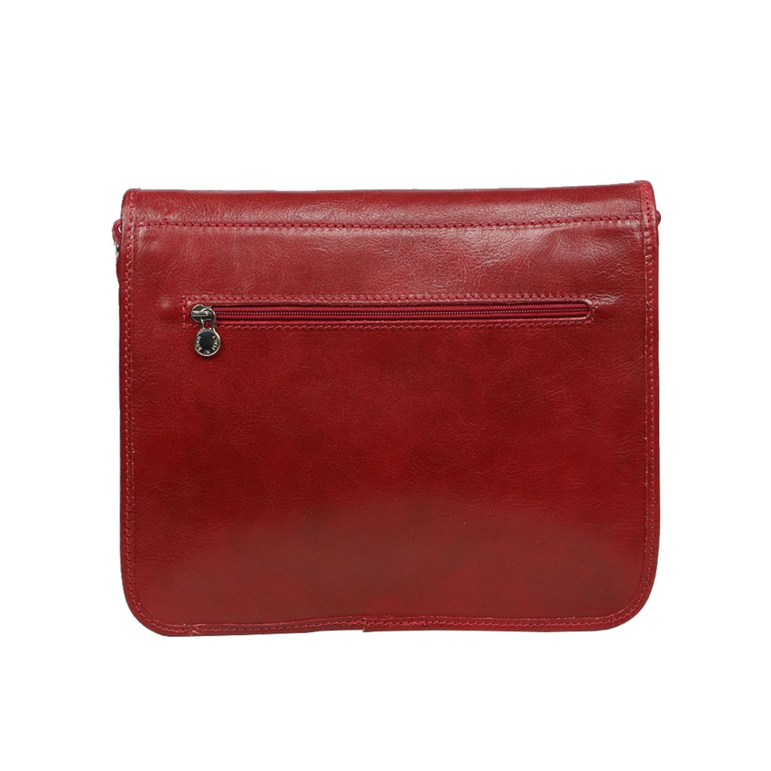 Borsa uomo in vera pelle CHIAROSCURO mod. LORY, colore ROSSO, Made in Italy. 
