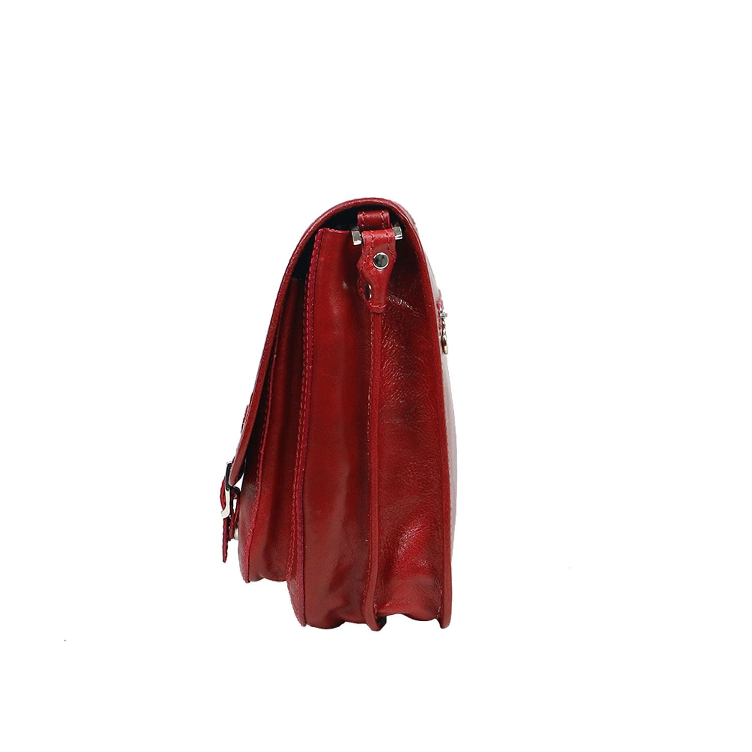 Borsa uomo in vera pelle CHIAROSCURO mod. LORY, colore ROSSO, Made in Italy. 
