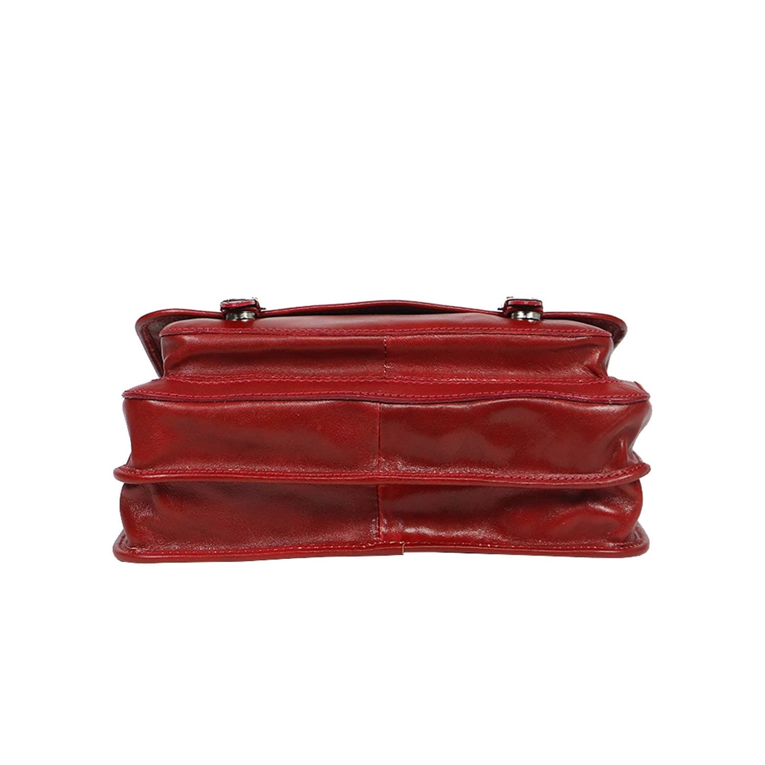 Borsa uomo in vera pelle CHIAROSCURO mod. LORY, colore ROSSO, Made in Italy. 
