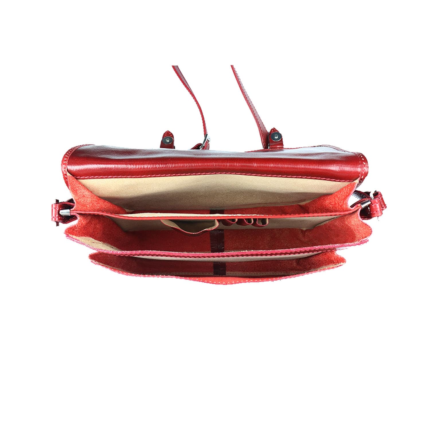 Borsa uomo in vera pelle CHIAROSCURO mod. LORY, colore ROSSO, Made in Italy. 