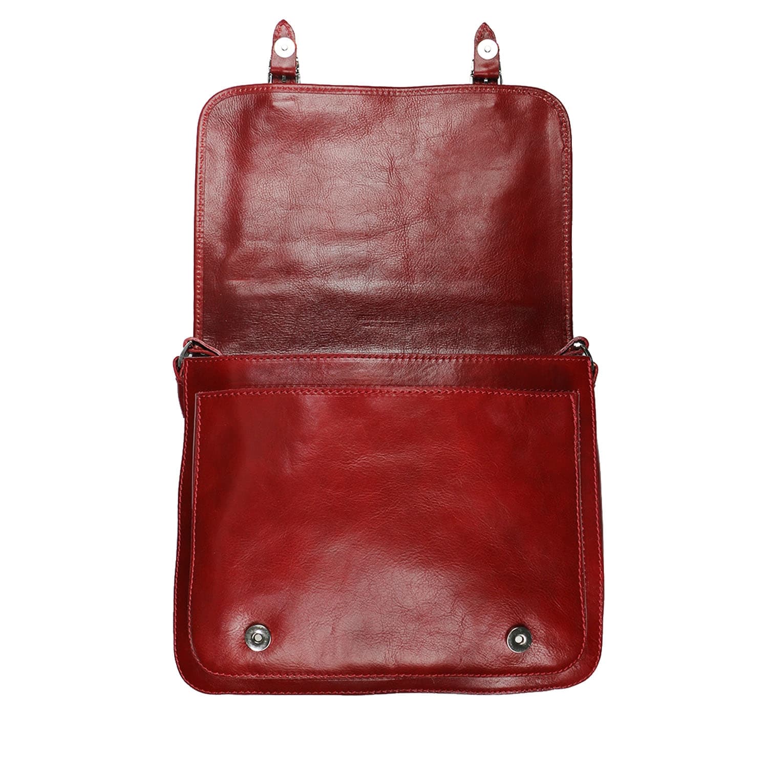 Borsa uomo in vera pelle CHIAROSCURO mod. LORY, colore ROSSO, Made in Italy. 