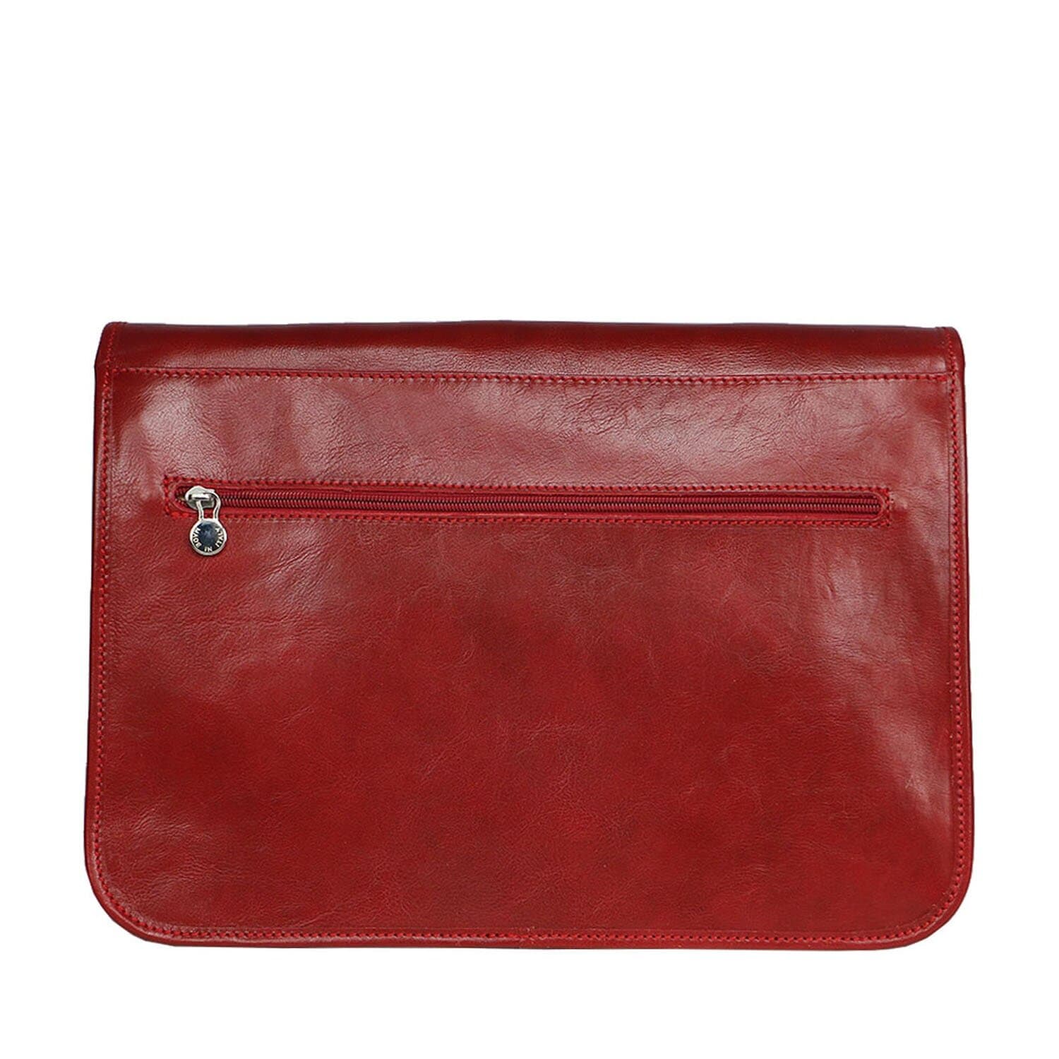 Tracolla da uomo, in cuoio, mod RUDOLF colore : ROSSO, Made in Italy.
