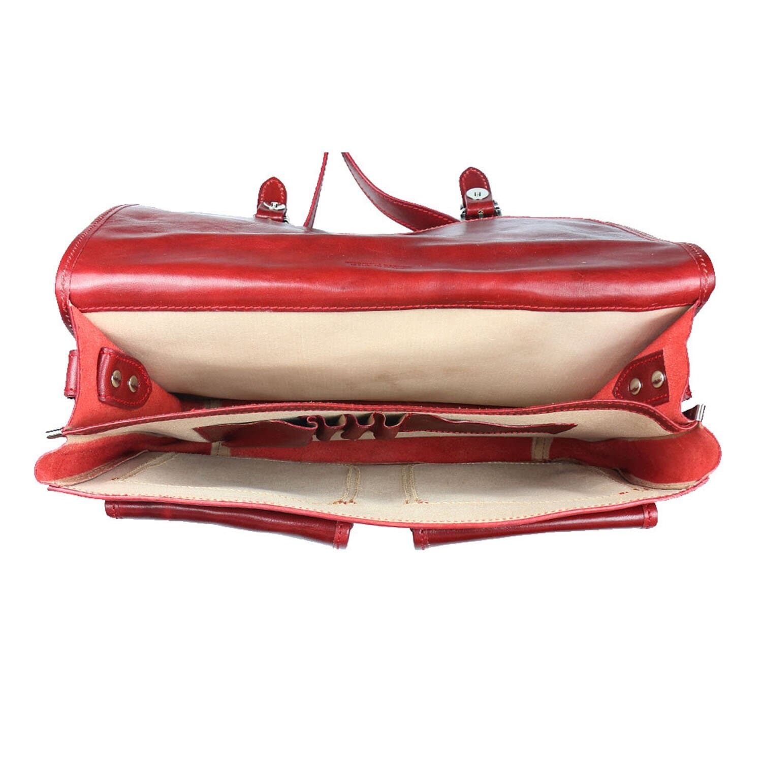 Tracolla da uomo, in cuoio, mod RUDOLF colore : ROSSO, Made in Italy.