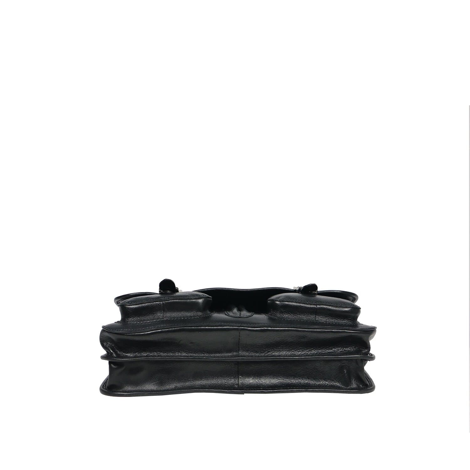 Cartella ufficio / lavoro uomo e donna in vera pelle CHIAROSCURO mod. AMIR colore NERO Made in Italy. (Borsa)
