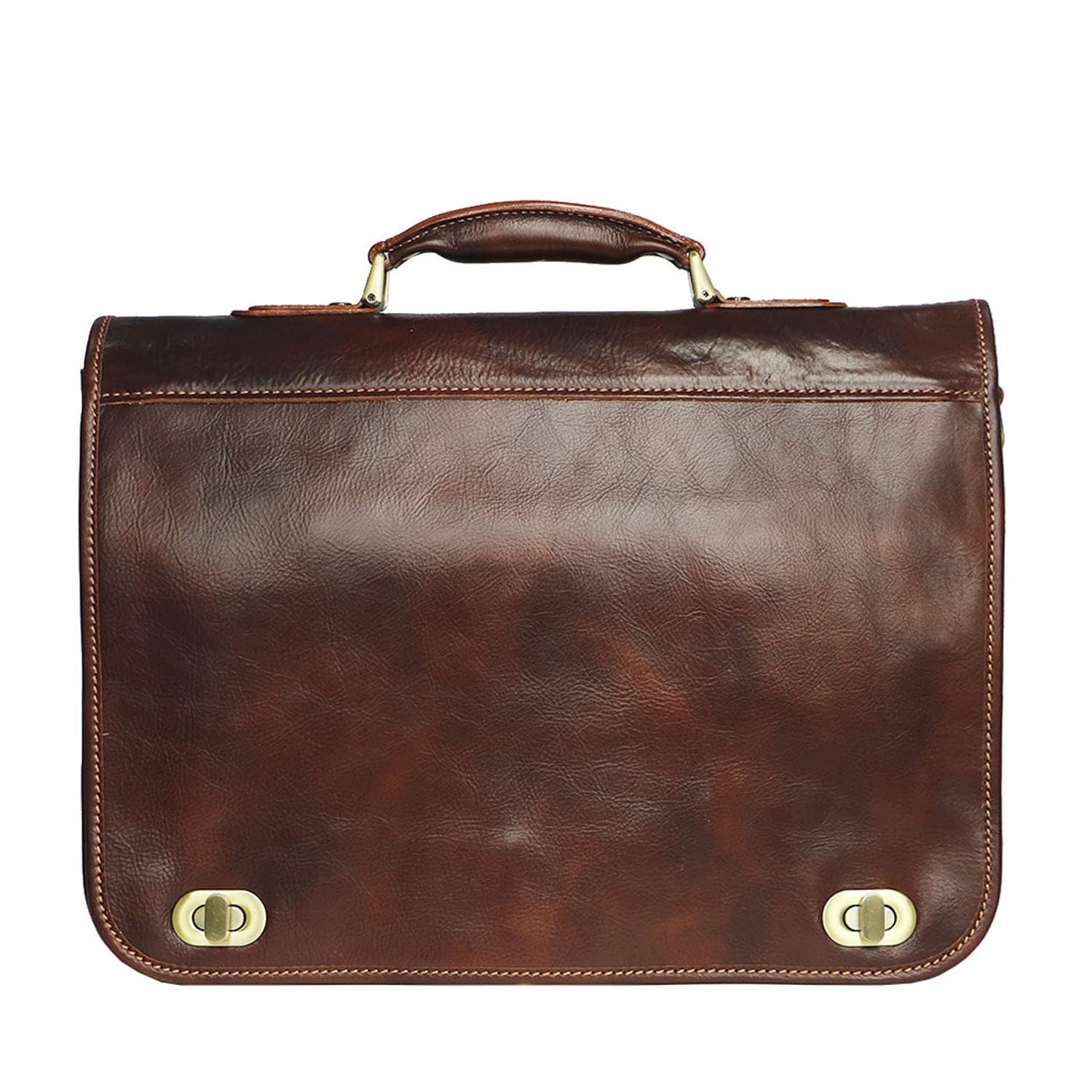 GIORGIO: cartella/borsa ufficio uomo, in cuoio, colore: MARRONE, Made in Italy (Borsa)