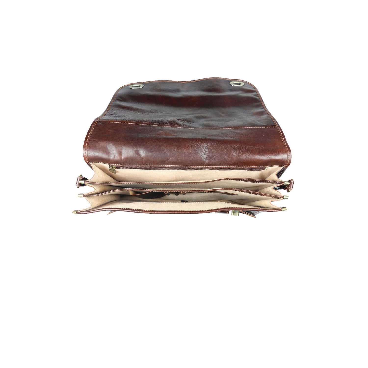 GIORGIO: cartella/borsa ufficio uomo, in cuoio, colore: MARRONE, Made in Italy (Borsa)