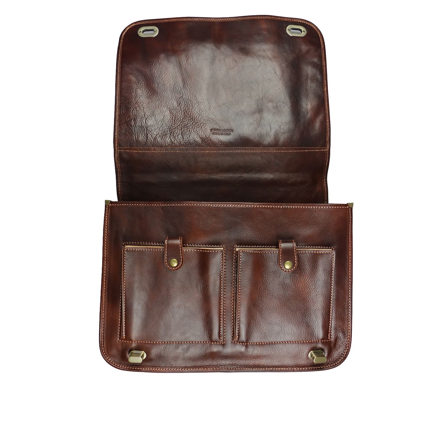 GIORGIO: cartella/borsa ufficio uomo, in cuoio, colore: MARRONE, Made in Italy (Borsa)