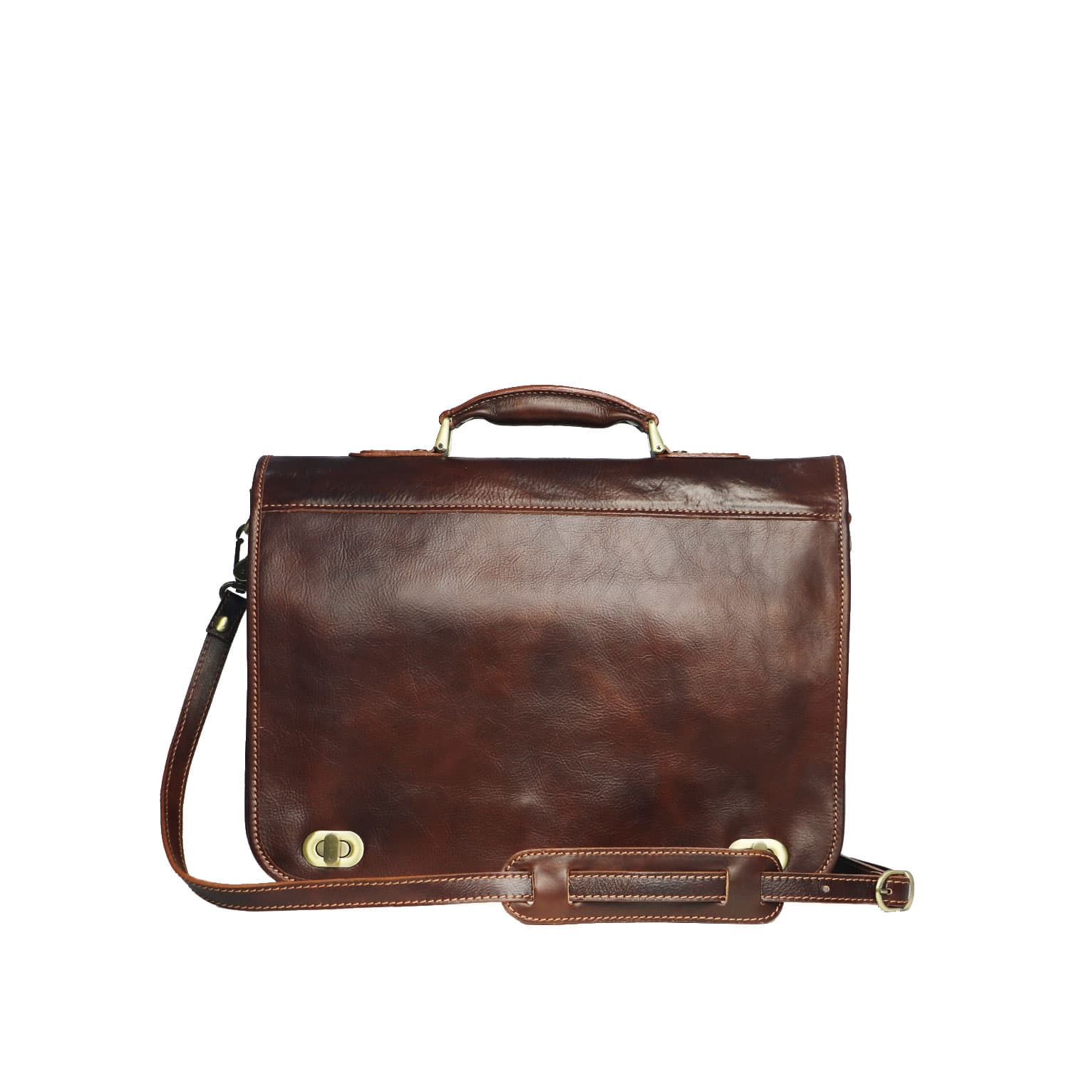 GIORGIO: cartella/borsa ufficio uomo, in cuoio, colore: MARRONE, Made in Italy (Borsa)