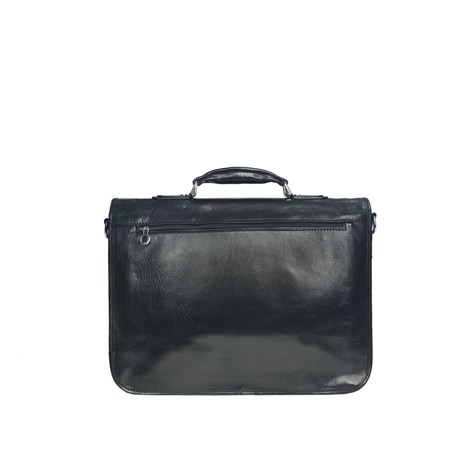 LUIGI: cartella/borsa ufficio uomo, in cuoio, colore: NERO, Made in Italy (Borsa)