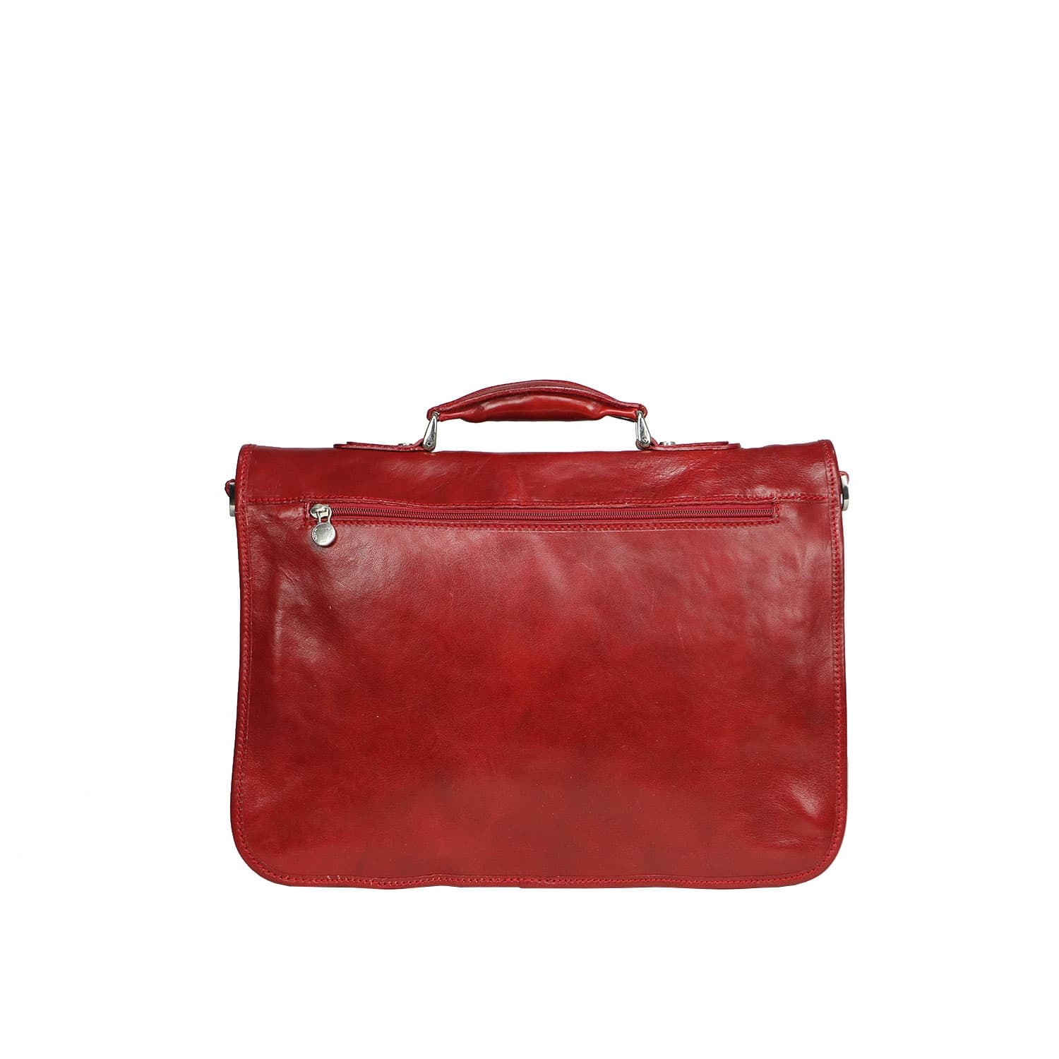LUIGI: cartella/borsa ufficio uomo, in cuoio, colore: ROSSO, Made in Italy. (Borsa)