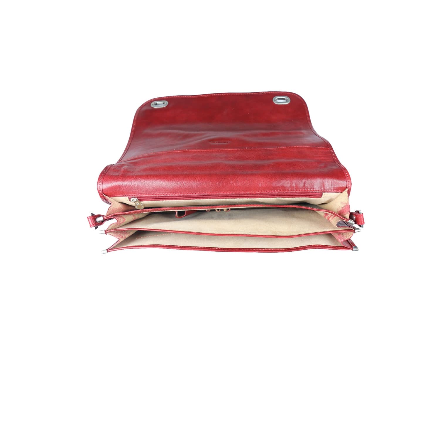 LUIGI: cartella/borsa ufficio uomo, in cuoio, colore: ROSSO, Made in Italy. (Borsa)