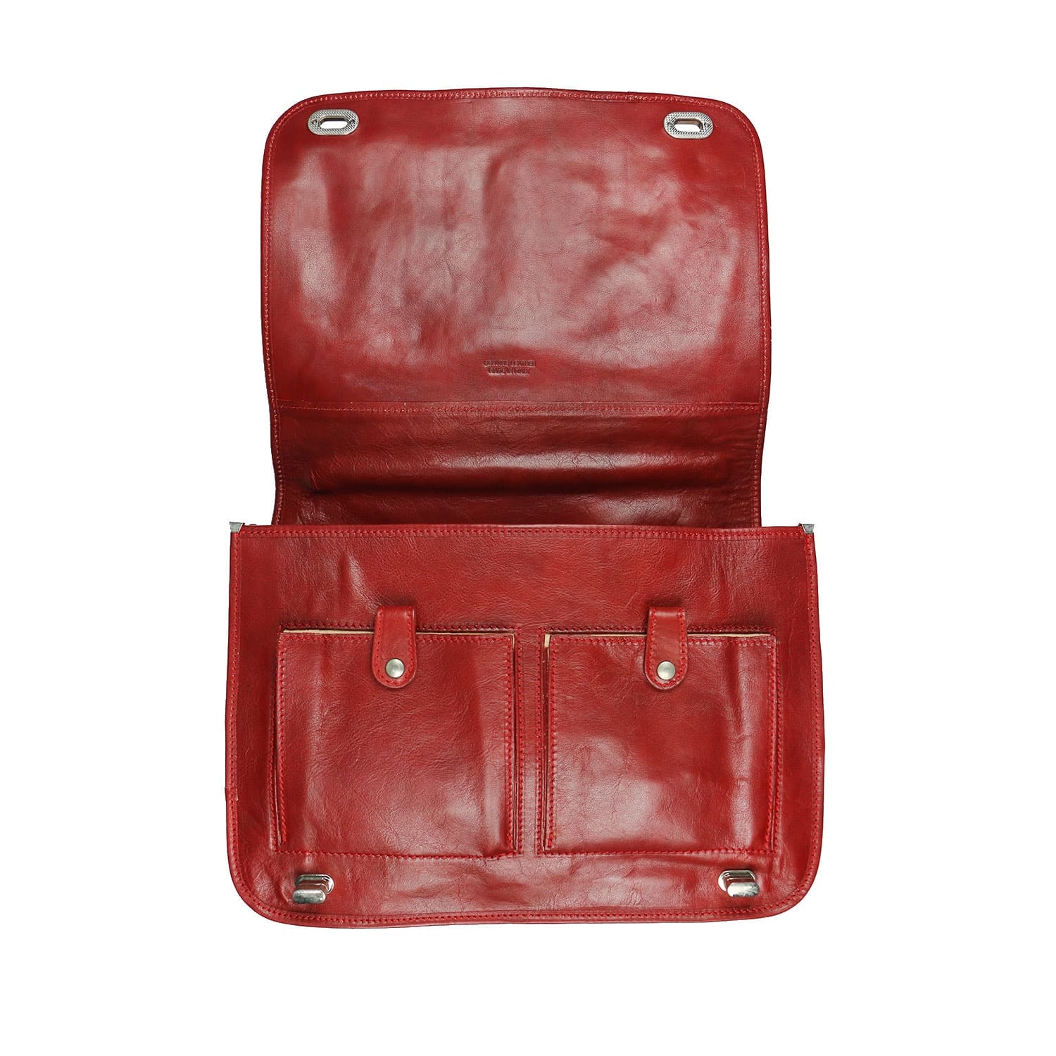 LUIGI: cartella/borsa ufficio uomo, in cuoio, colore: ROSSO, Made in Italy. (Borsa)