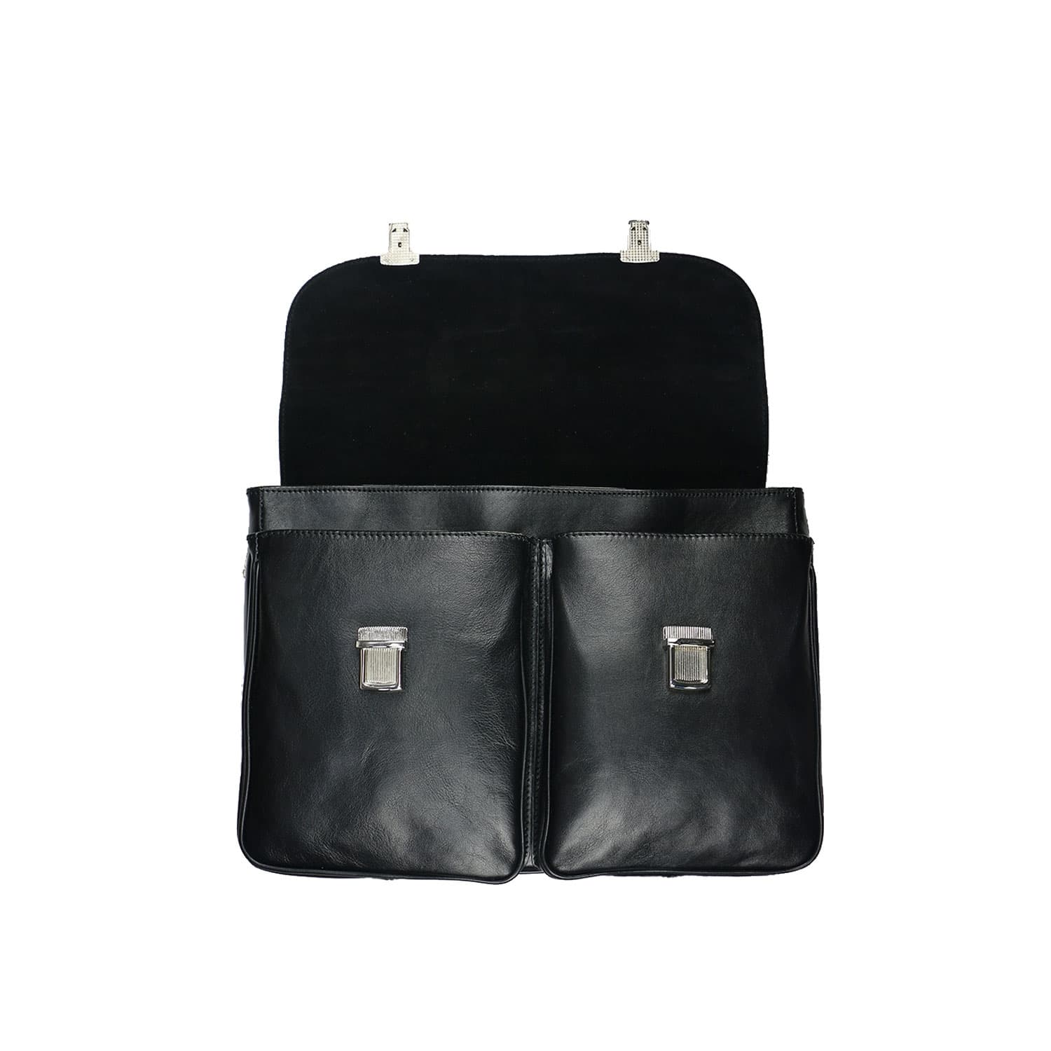 Borsa cartella/ufficio in vera pelle colore nero, mod.PATRIK, CHIAROSCURO, Made in Italy. (Borsa)