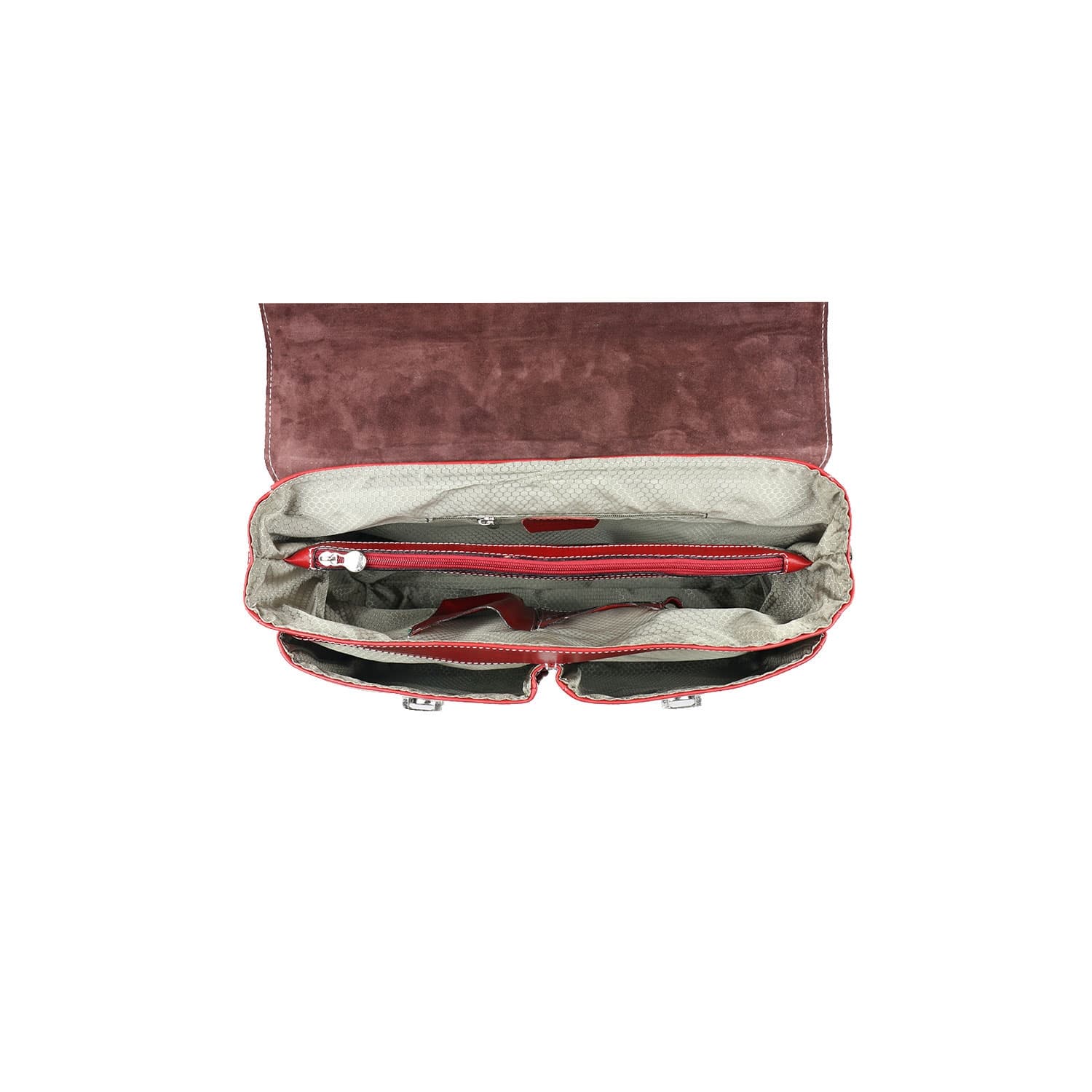 Borsa cartella/ufficio in vera pelle colore rosso, mod.PATRIK, CHIAROSCURO, Made in Italy. (Borsa)