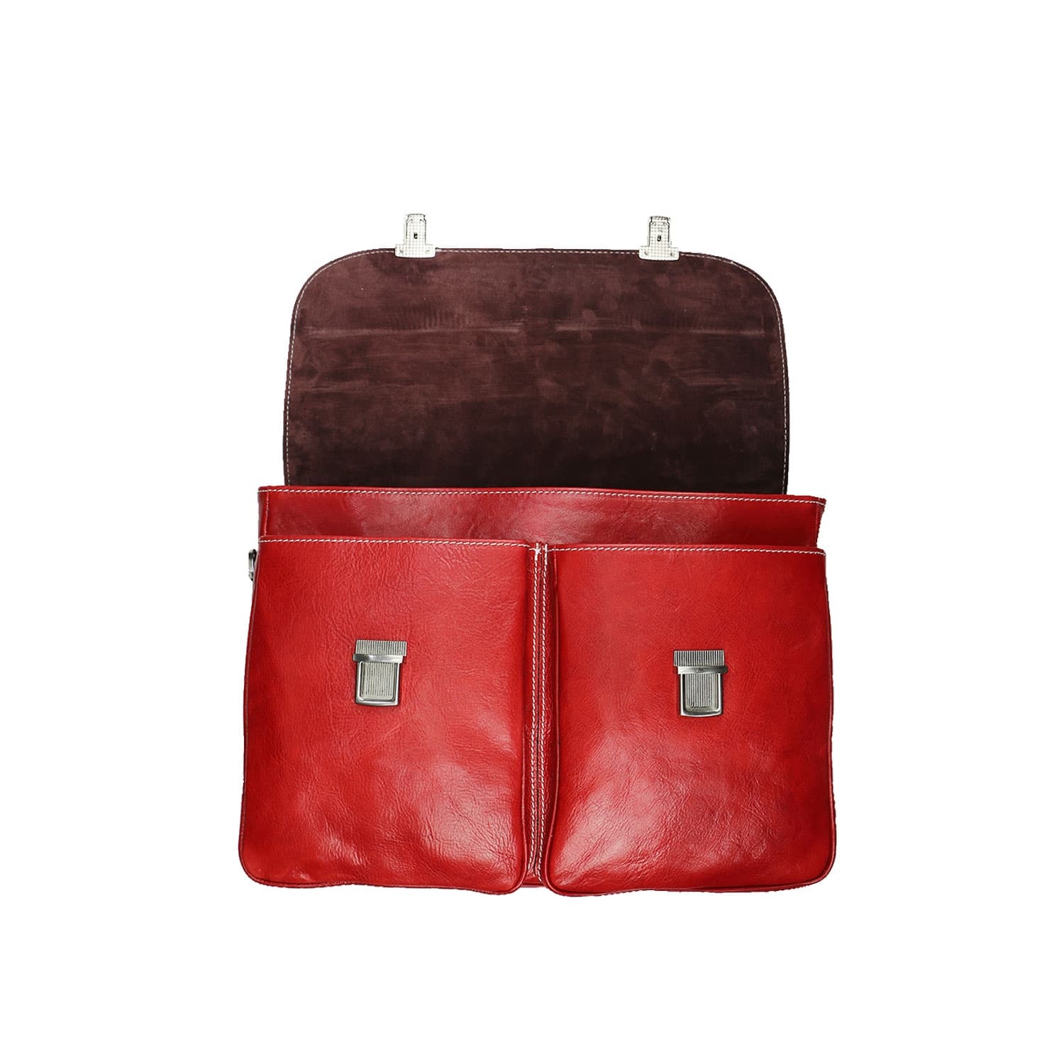 Borsa cartella/ufficio in vera pelle colore rosso, mod.PATRIK, CHIAROSCURO, Made in Italy. (Borsa)