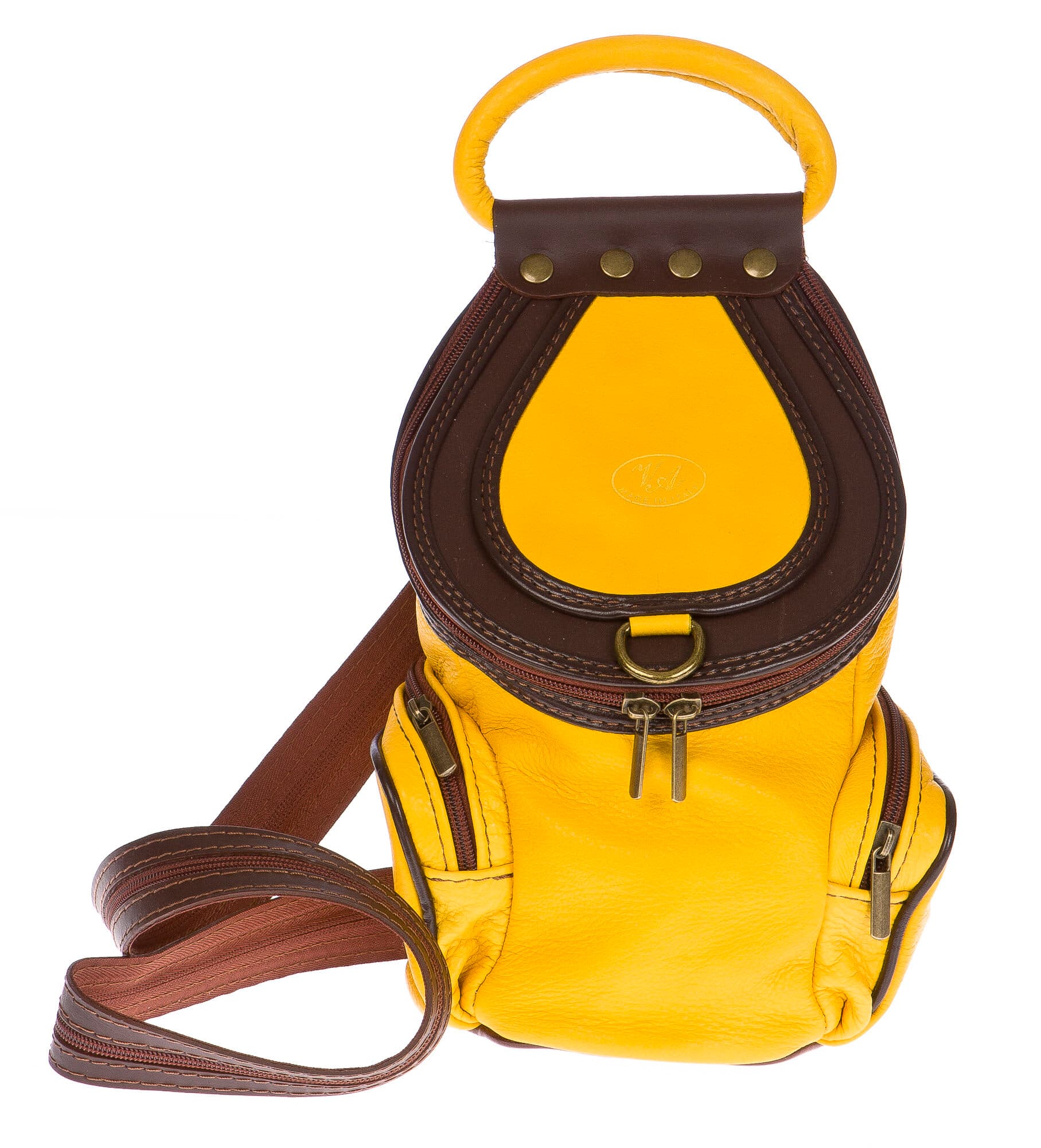 Borsa zaino donna in vera pelle.