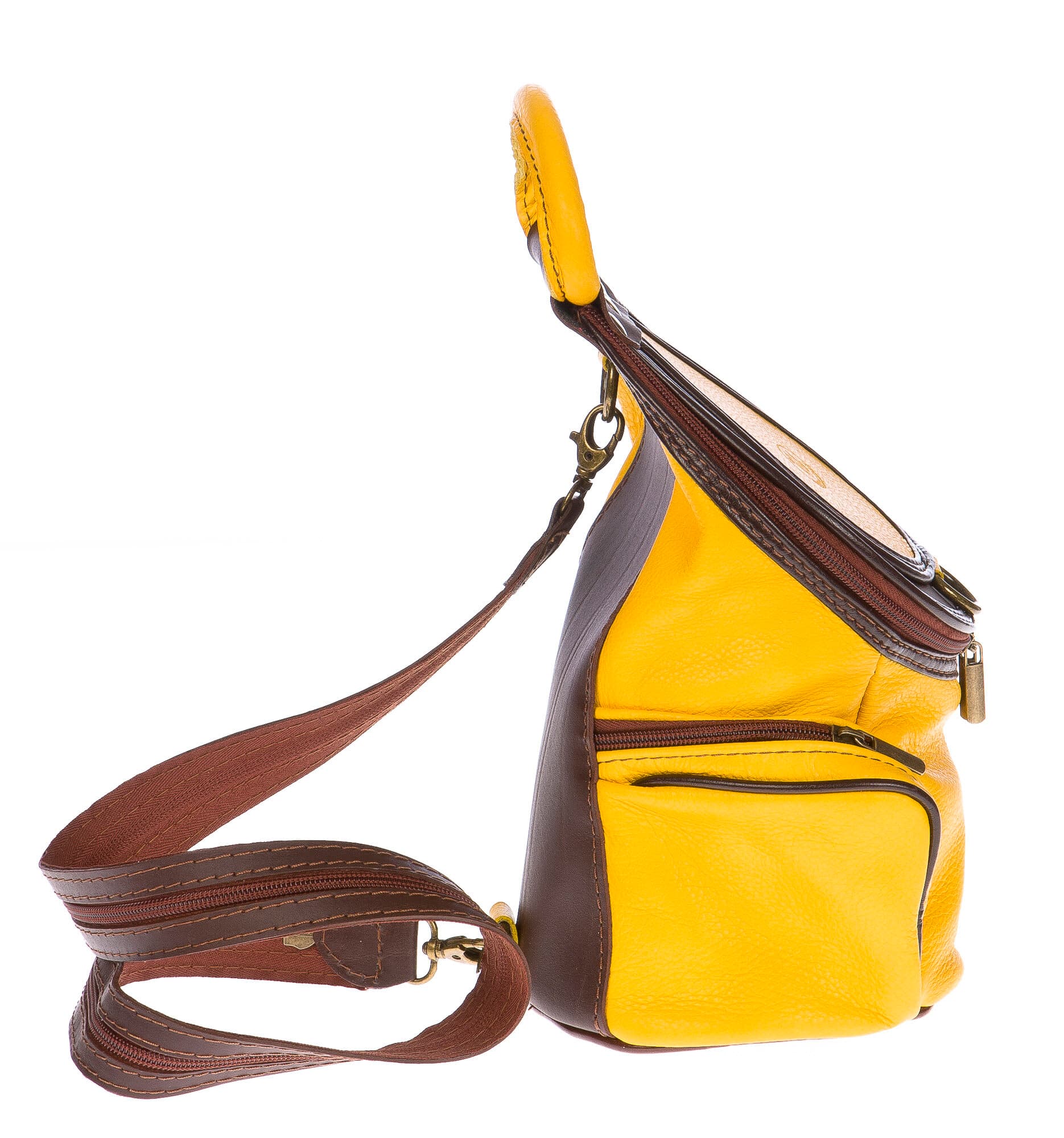 Borsa zaino donna in vera pelle.