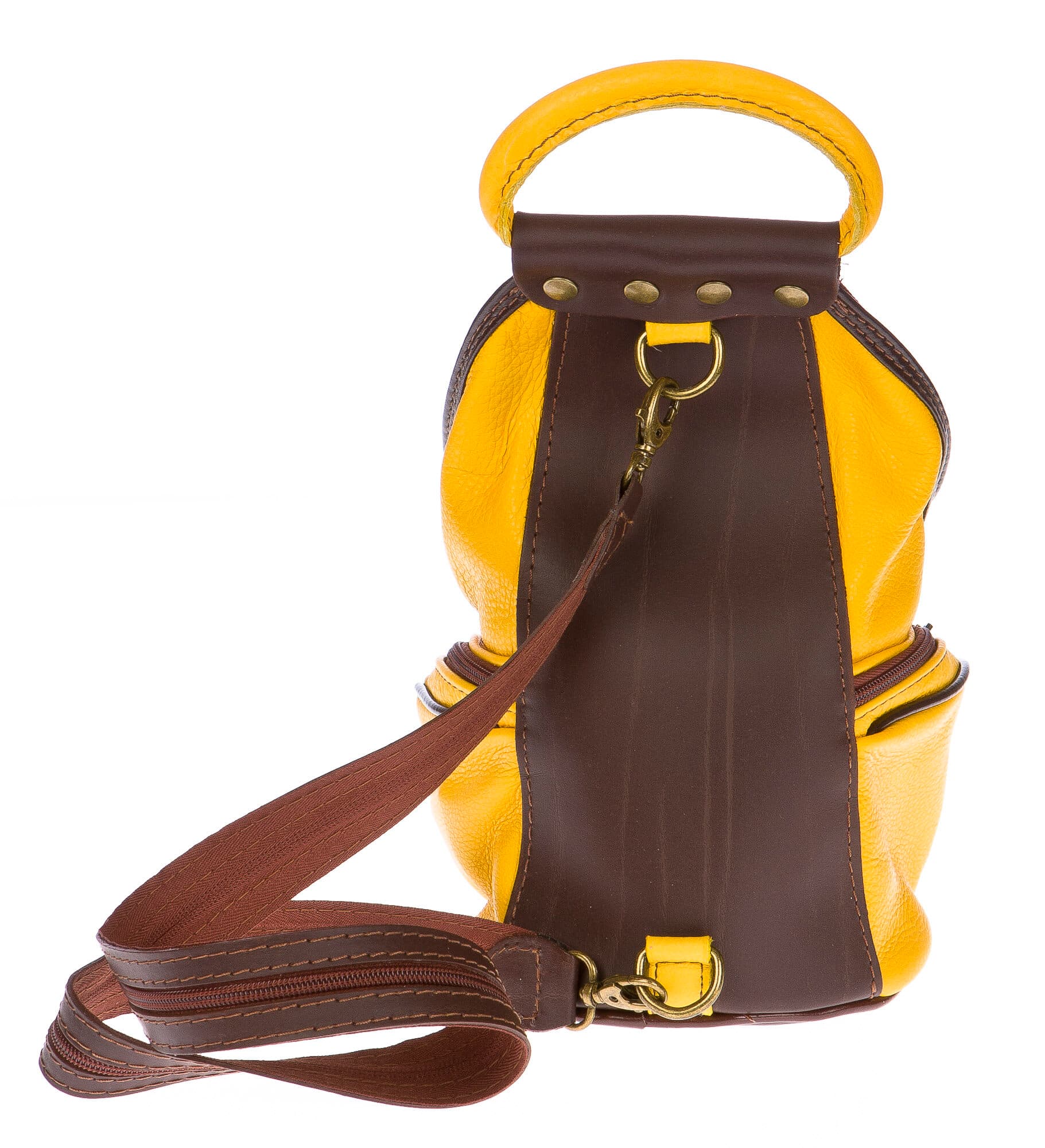 Borsa zaino donna in vera pelle.
