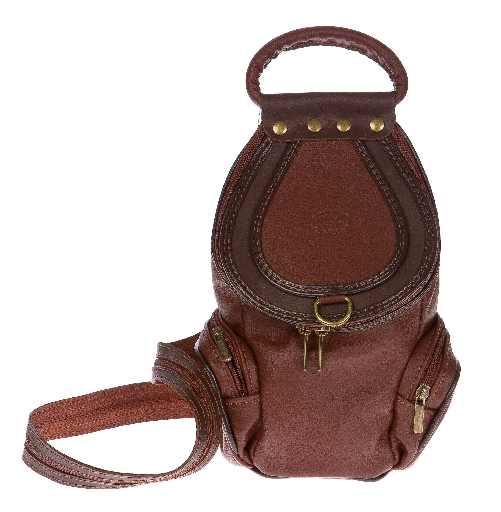 Borsa zaino donna in vera pelle.