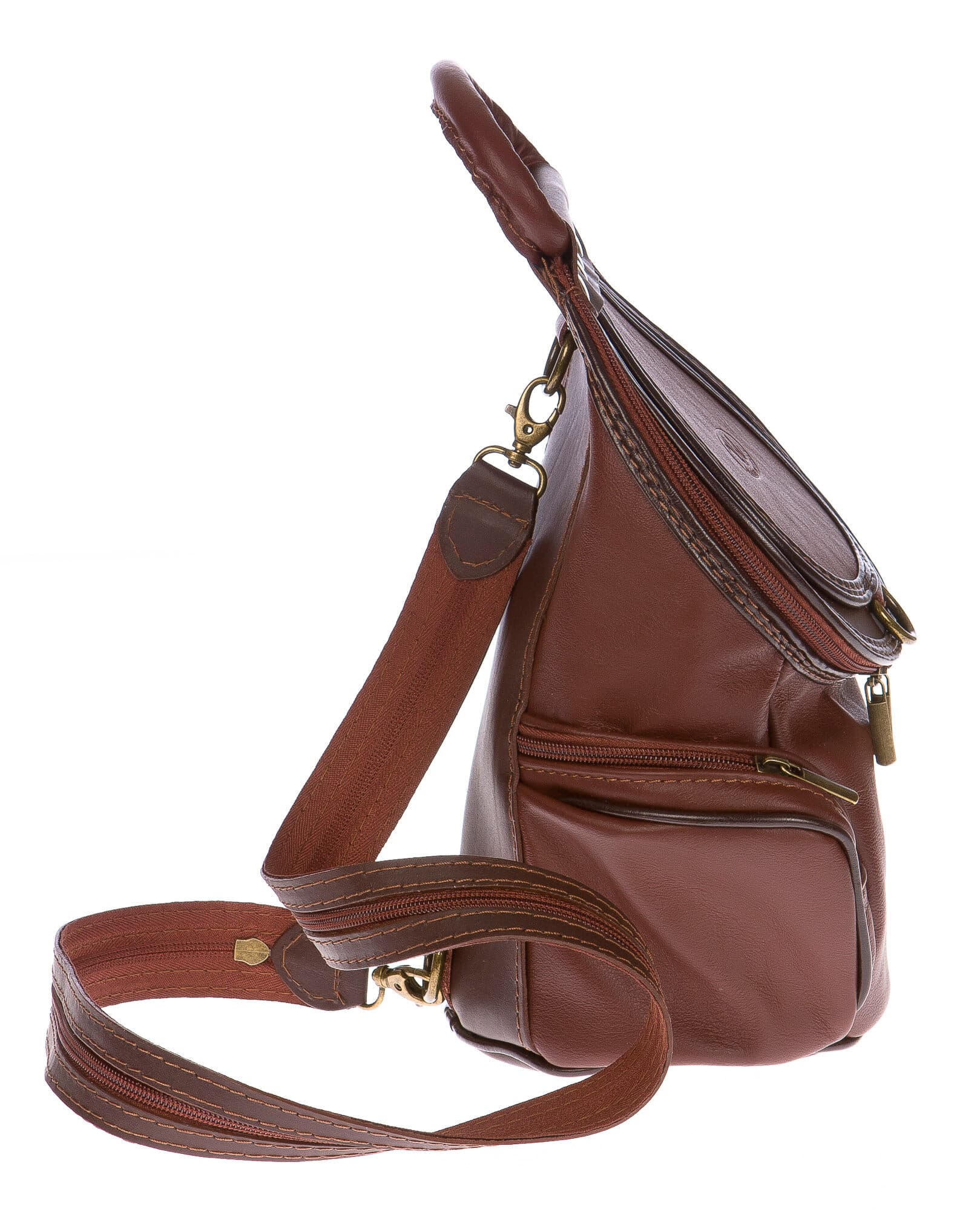 Borsa zaino donna in vera pelle.