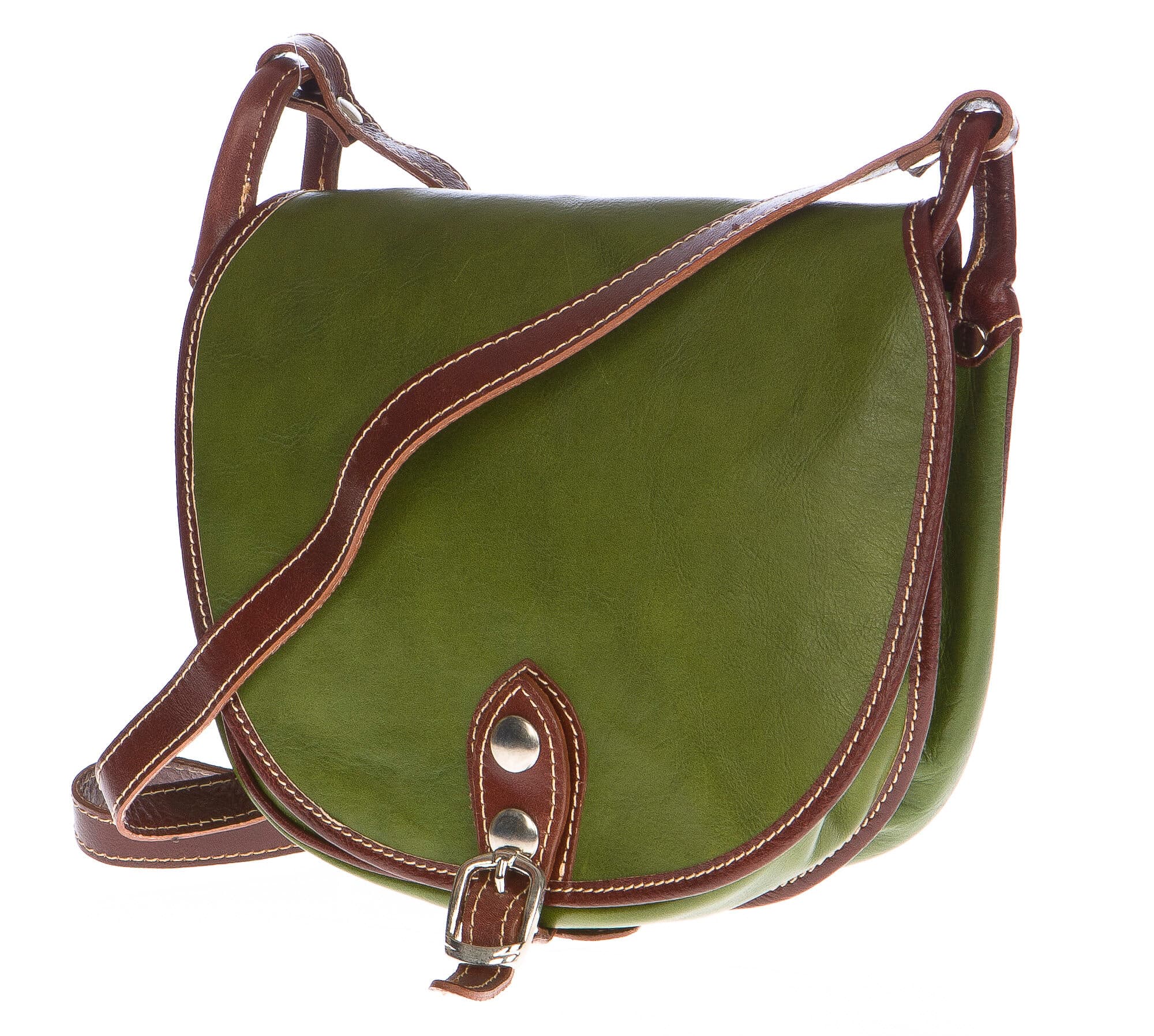 Borsa donna in vera pelle CHIAROSCURO mod. TATIANA colore VERDE Made in Italy (Borsa)