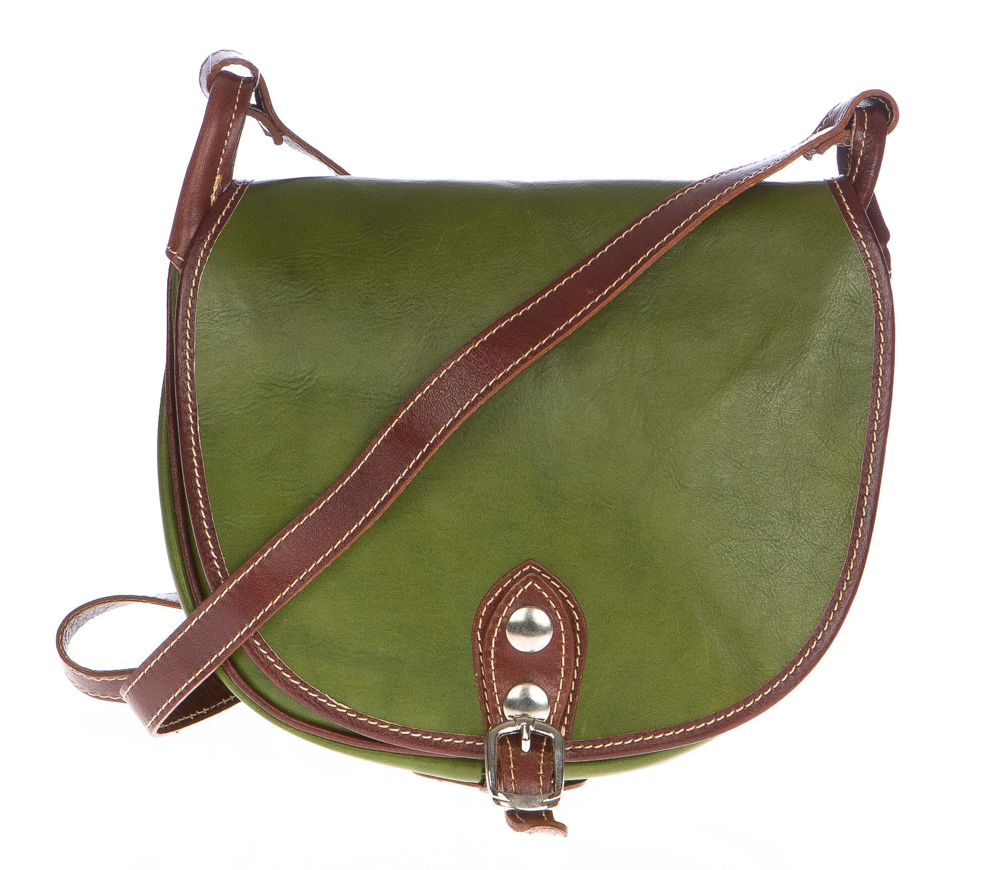 Borsa donna in vera pelle CHIAROSCURO mod. TATIANA colore VERDE Made in Italy (Borsa)