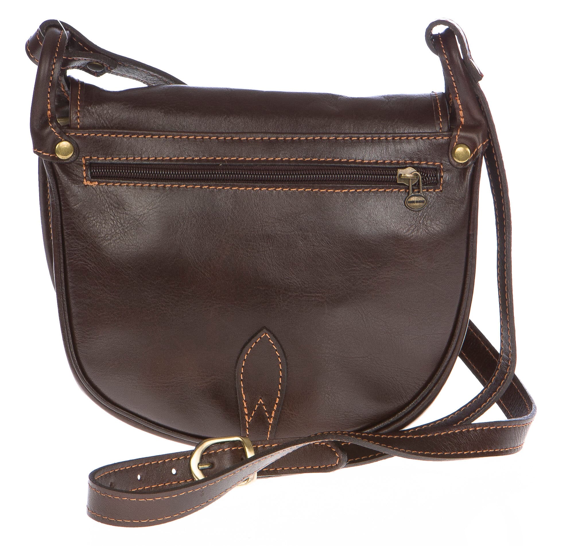 Borsa donna in vera pelle CHIAROSCURO mod. TATIANA colore TESTA DI MORO Made in Italy (Borsa