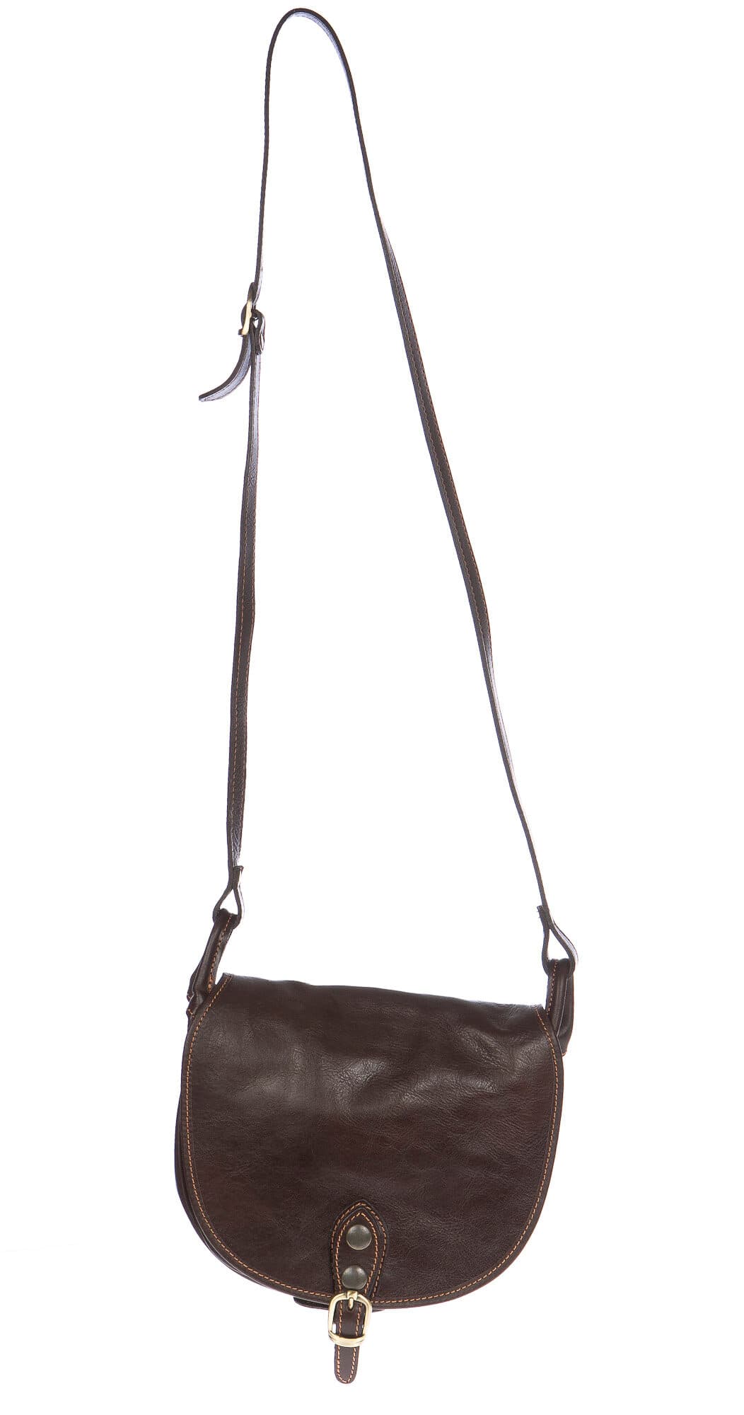 Borsa donna in vera pelle CHIAROSCURO mod. TATIANA colore TESTA DI MORO Made in Italy (Borsa