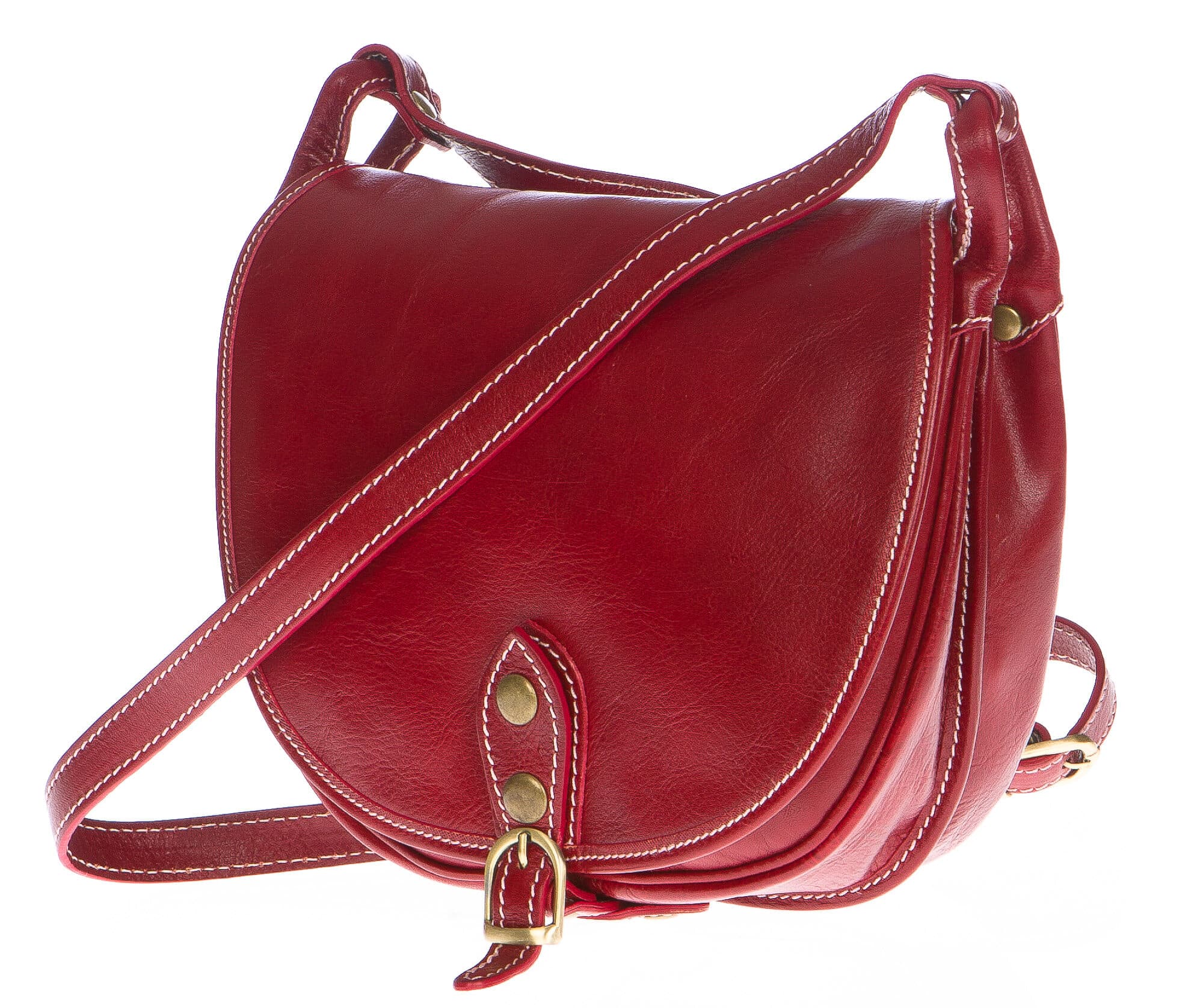 Borsa donna in vera pelle CHIAROSCURO mod. TATIANA colore ROSSO Made in Italy (Borsa)