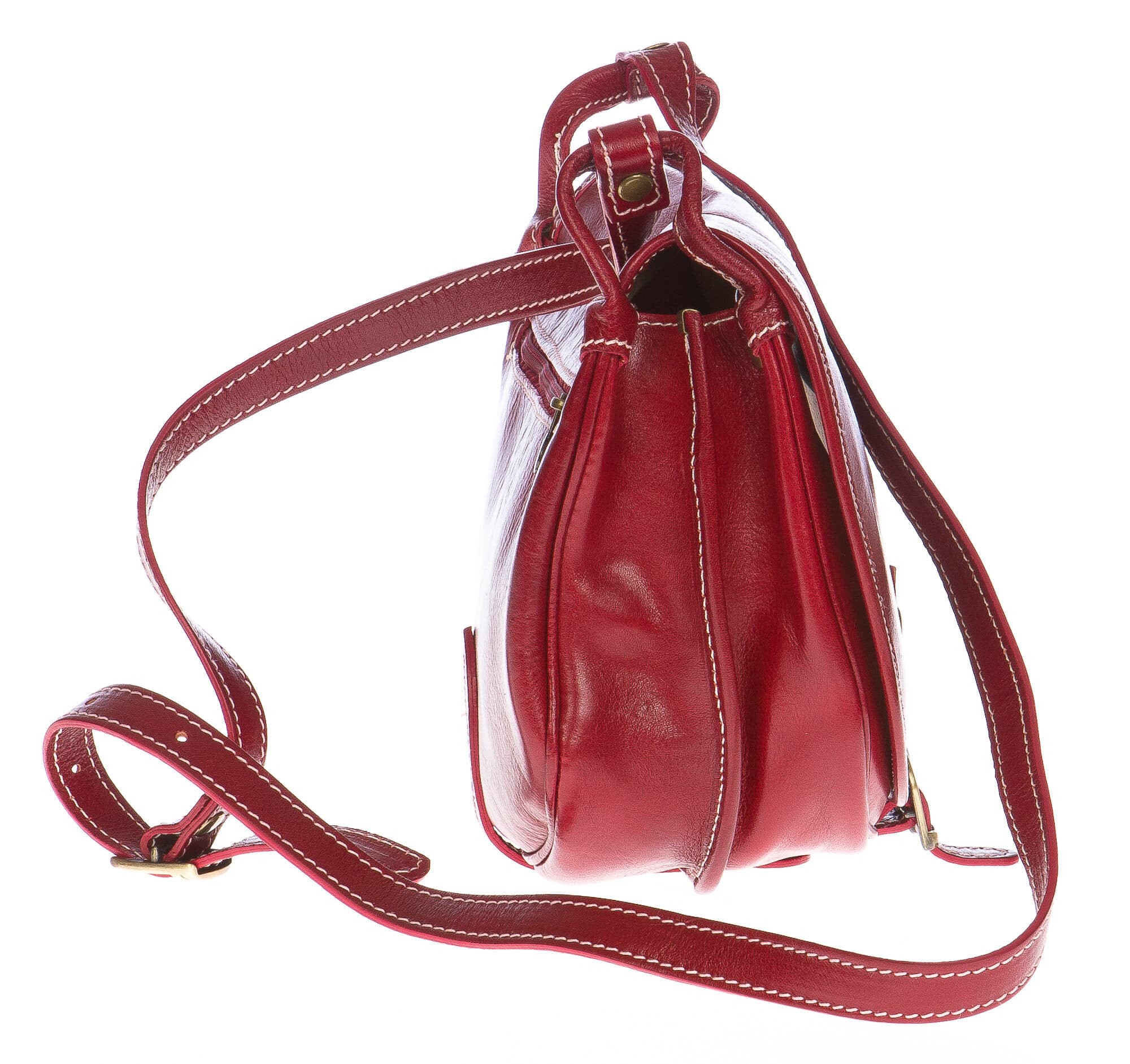 Borsa donna in vera pelle CHIAROSCURO mod. TATIANA colore ROSSO Made in Italy (Borsa)