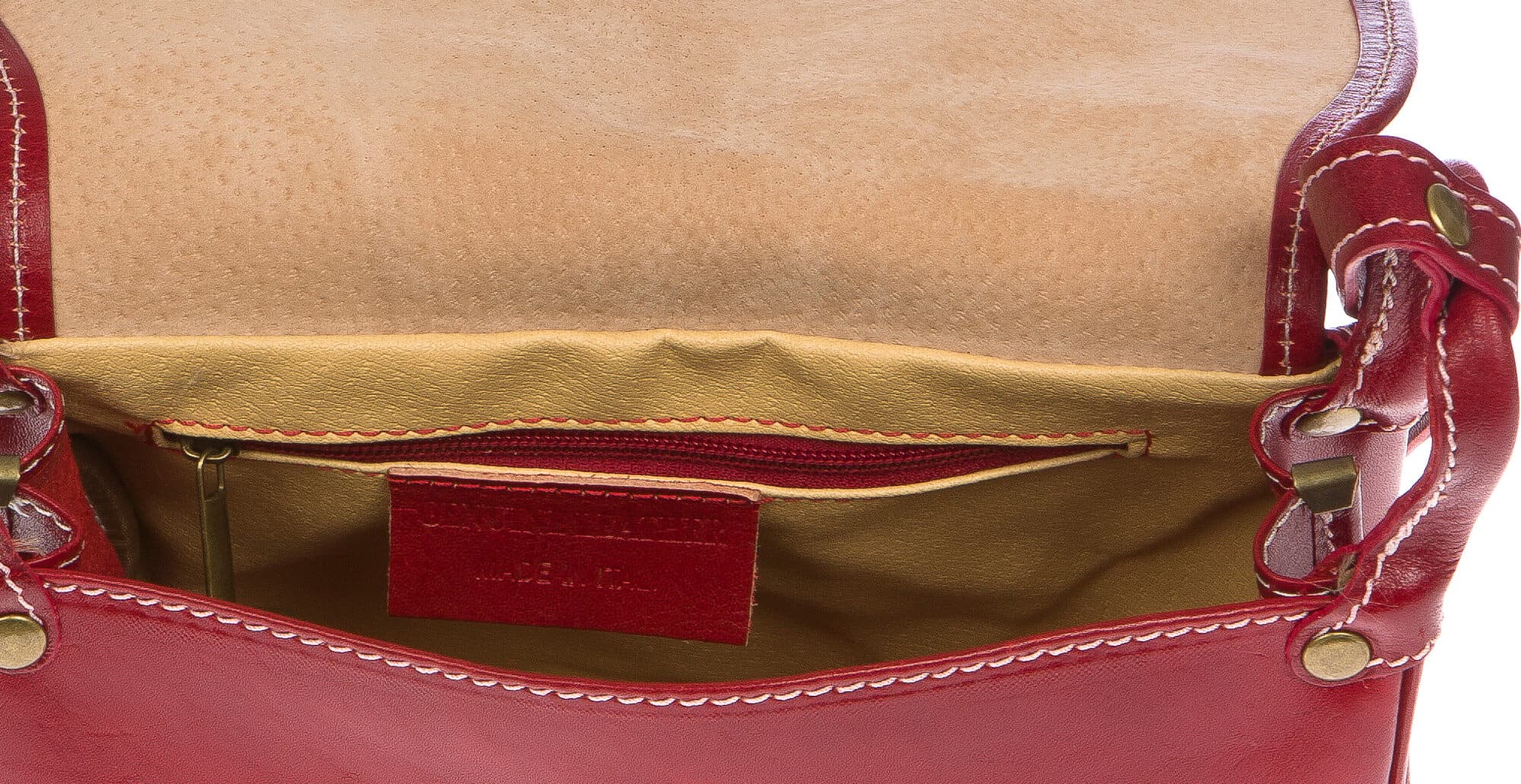 Borsa donna in vera pelle CHIAROSCURO mod. TATIANA colore ROSSO Made in Italy (Borsa)