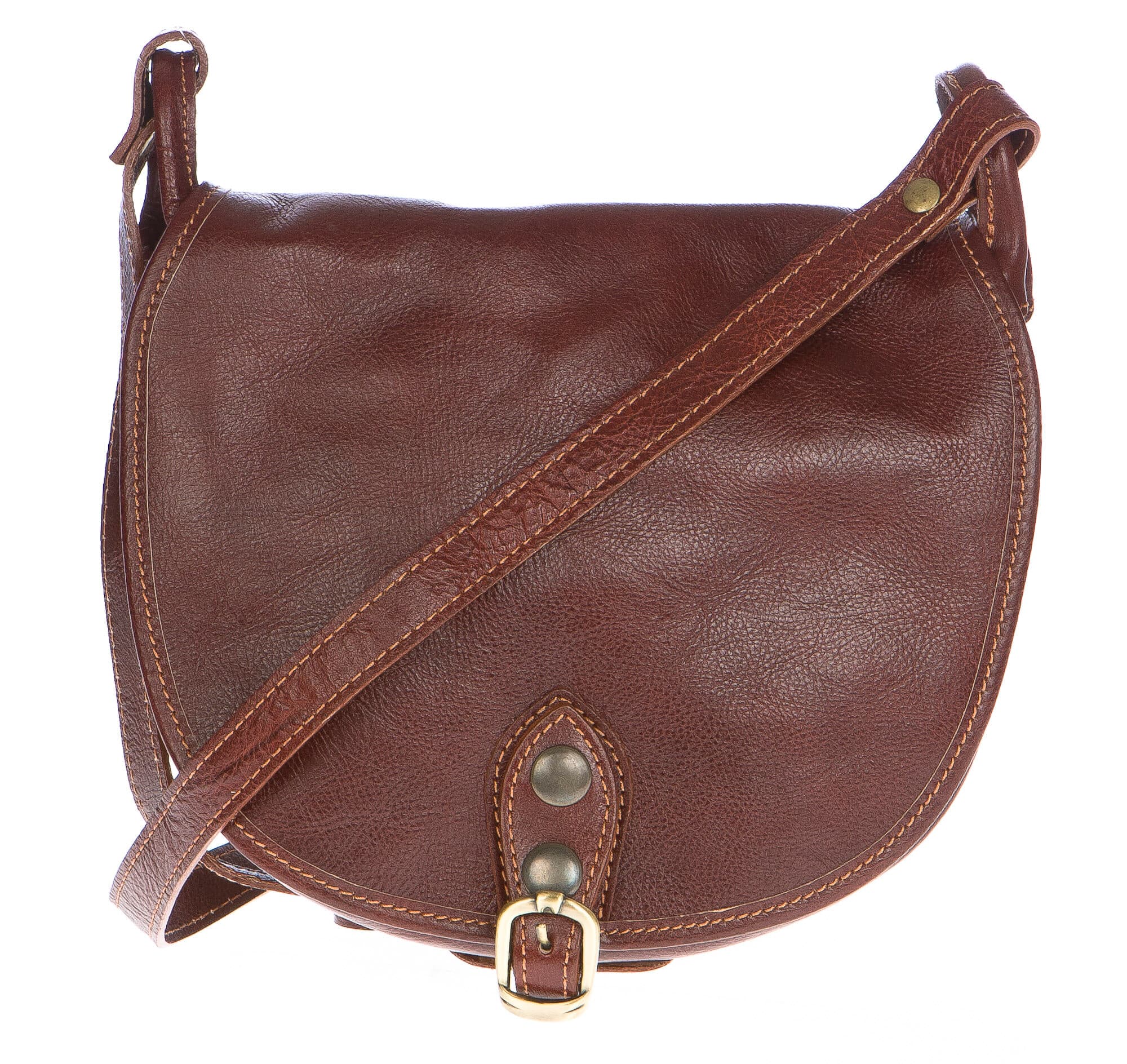 Borsa donna in vera pelle CHIAROSCURO mod. TATIANA colore MARRONE, borsa Tolfa, Made in Italy