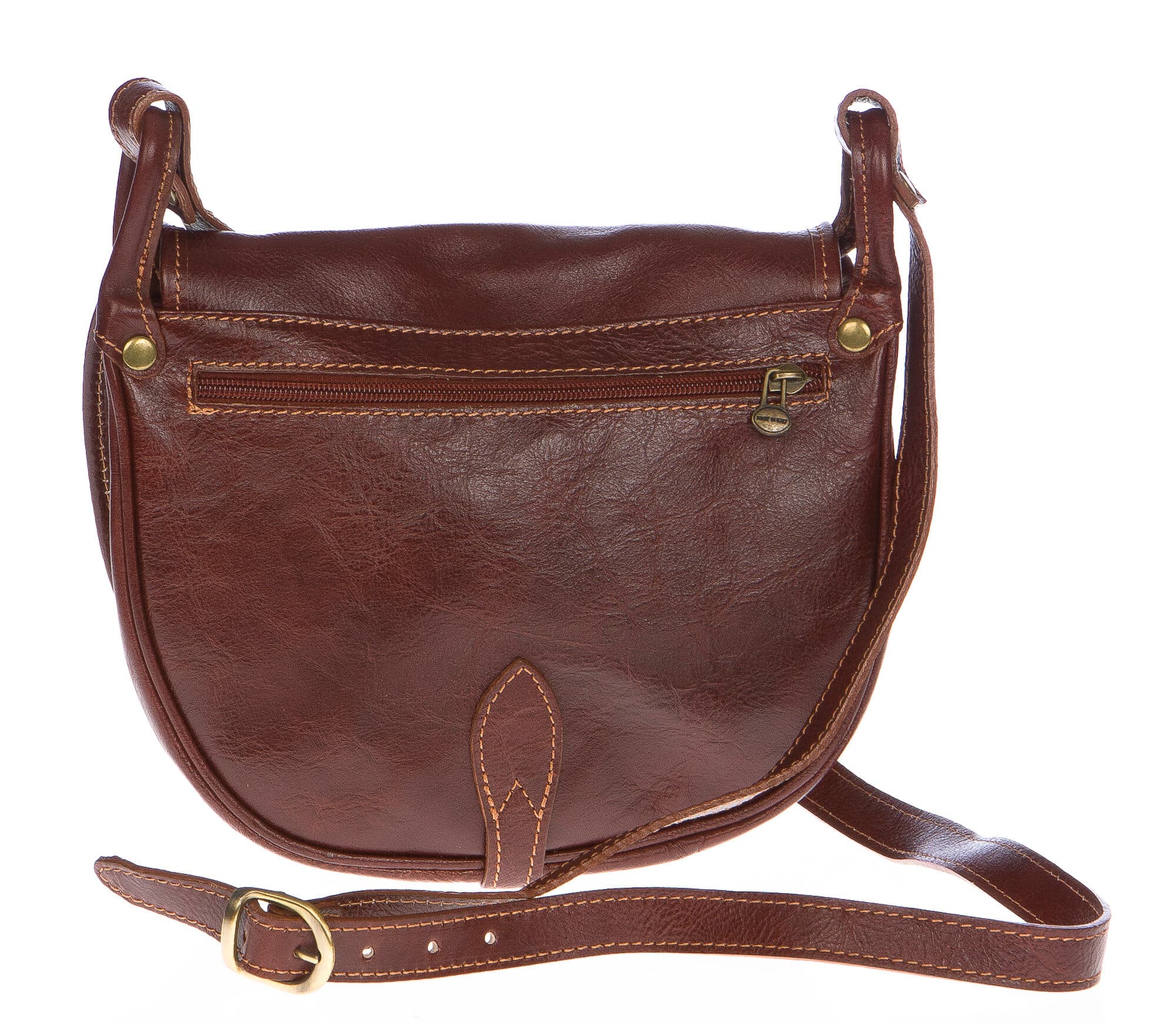 Borsa donna in vera pelle CHIAROSCURO mod. TATIANA colore MARRONE, borsa Tolfa, Made in Italy