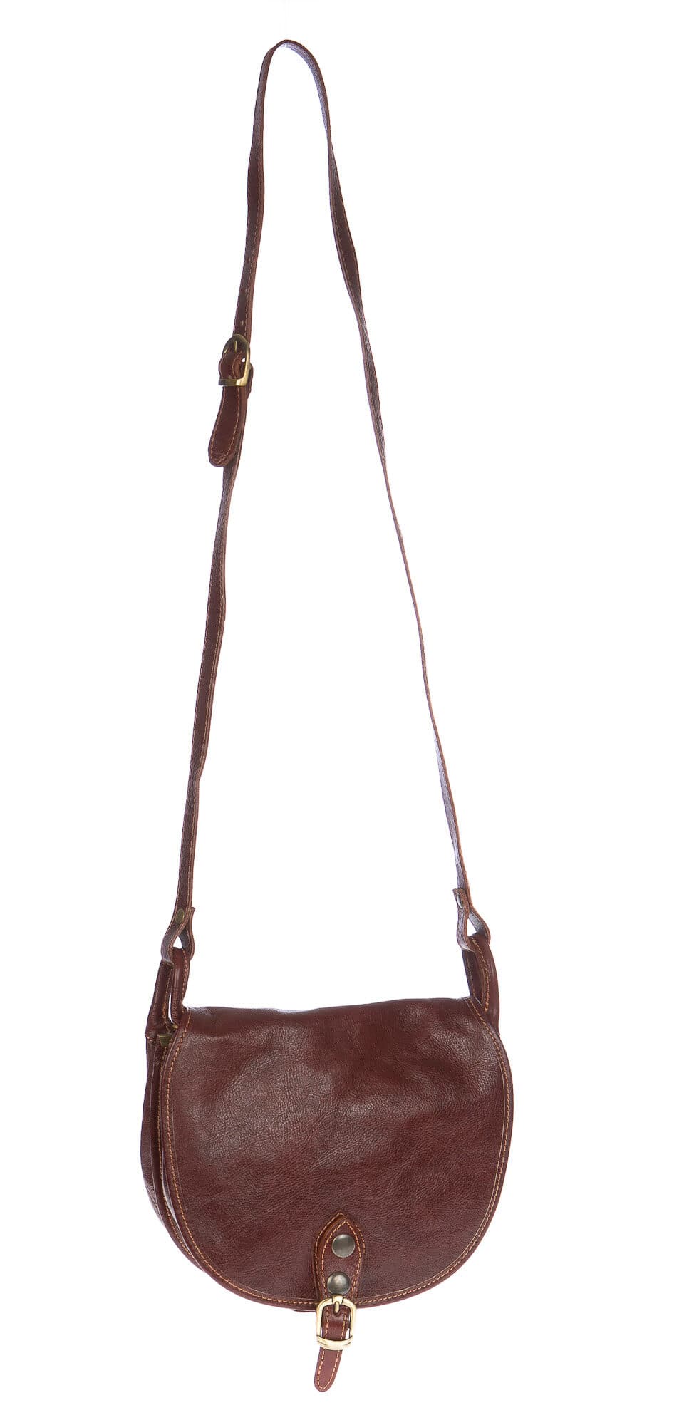 Borsa donna in vera pelle CHIAROSCURO mod. TATIANA colore MARRONE, borsa Tolfa, Made in Italy