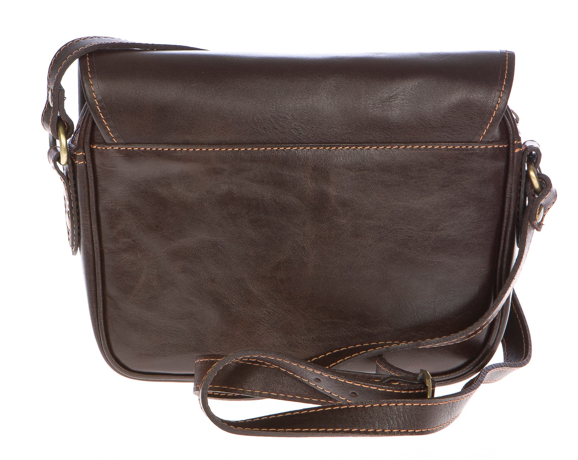 Borsa donna in vera pelle CHIAROSCURO mod. PERLA colore TESTA DI MORO Made in Italy (Borsa)