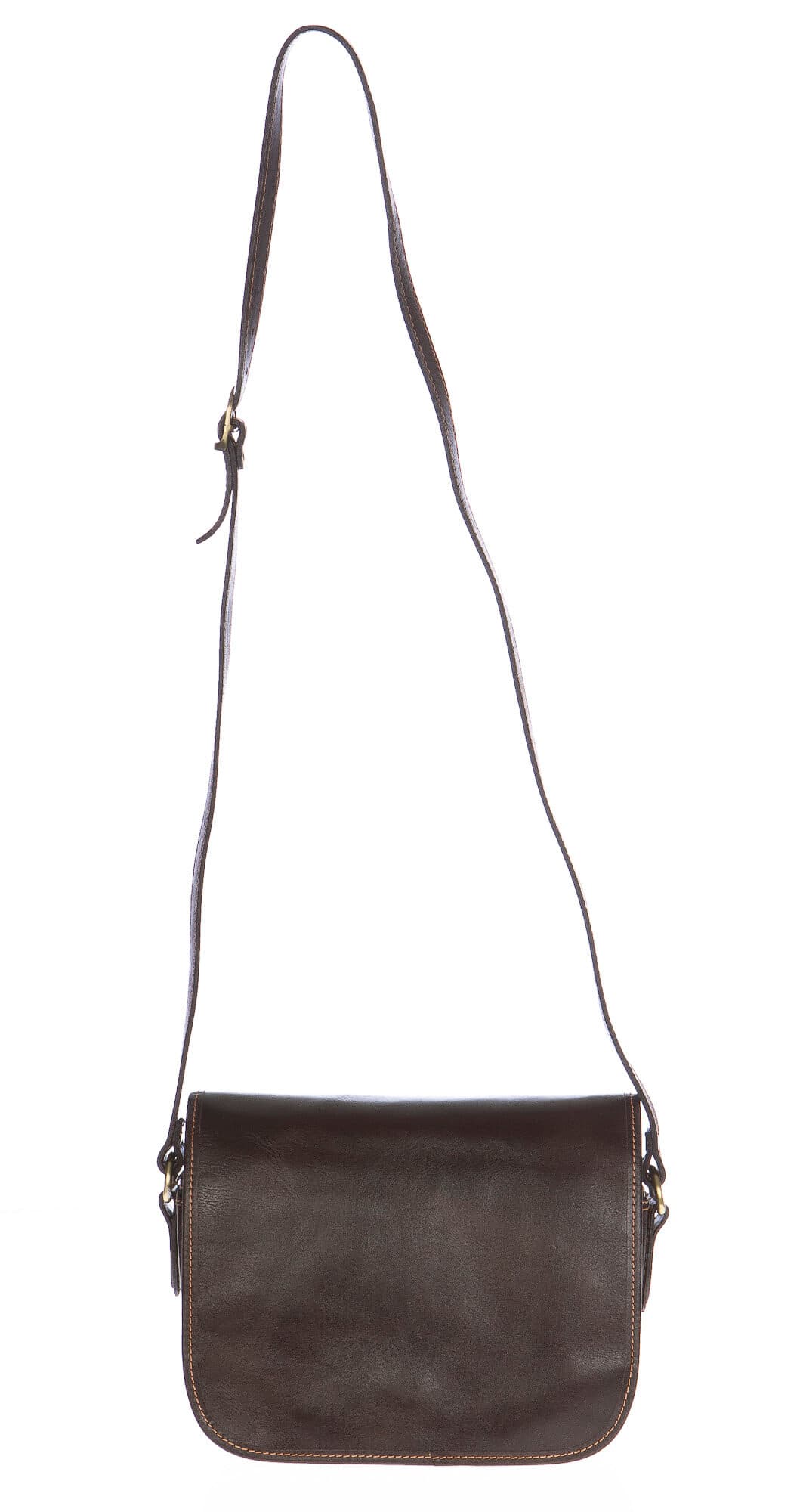 Borsa donna in vera pelle CHIAROSCURO mod. PERLA colore TESTA DI MORO Made in Italy (Borsa)