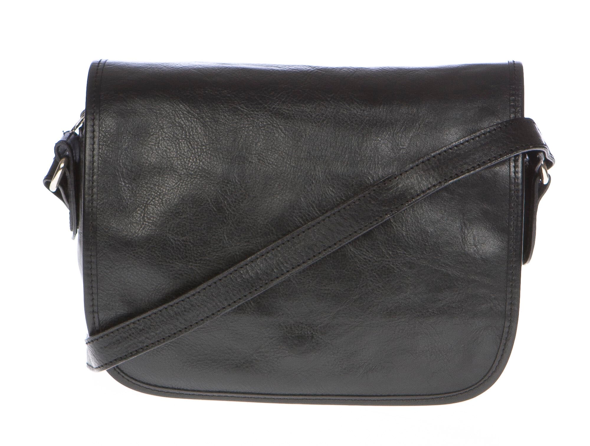 Borsa donna in vera pelle CHIAROSCURO mod. PERLA colore NERO Made in Italy (Borsa)