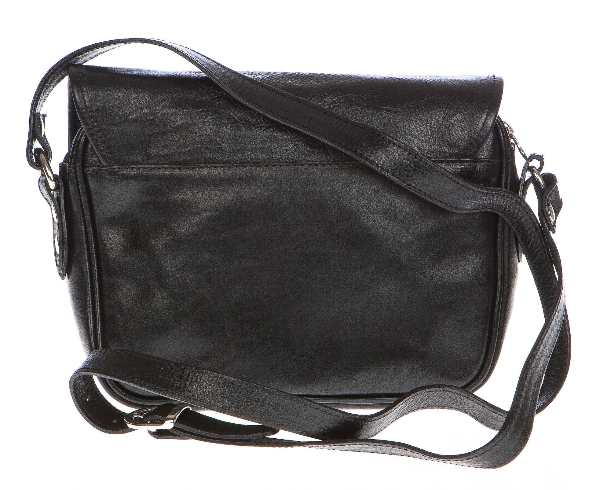 Borsa donna in vera pelle CHIAROSCURO mod. PERLA colore NERO Made in Italy (Borsa)