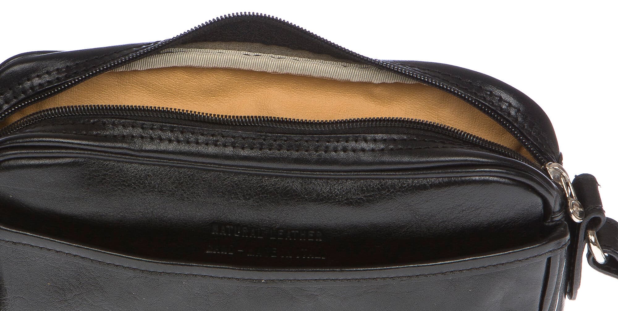 Borsa donna in vera pelle CHIAROSCURO mod. PERLA colore NERO Made in Italy (Borsa)
