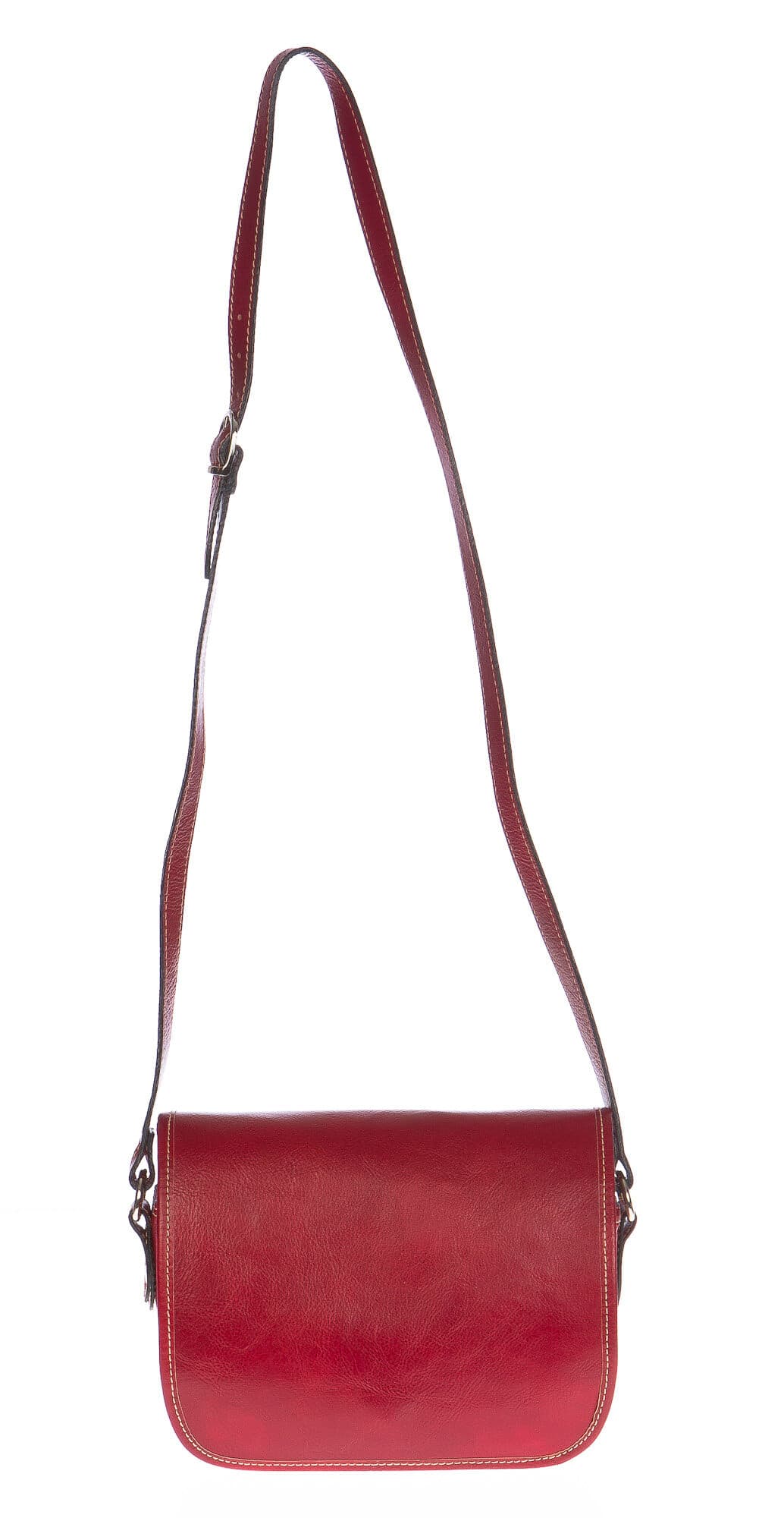 Borsa donna in vera pelle CHIAROSCURO mod. PERLA colore ROSSO Made in Italy (Borsa)
