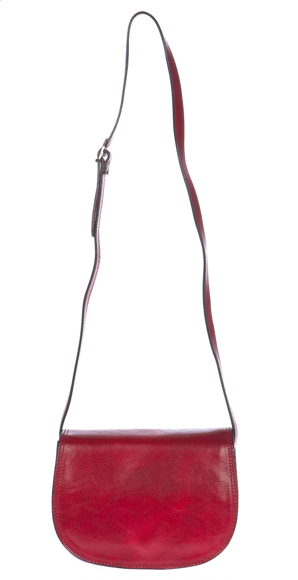 Borsa donna in vera pelle CHIAROSCURO mod. NOEMI colore ROSSO, borsa Tolfa, Made in Italy