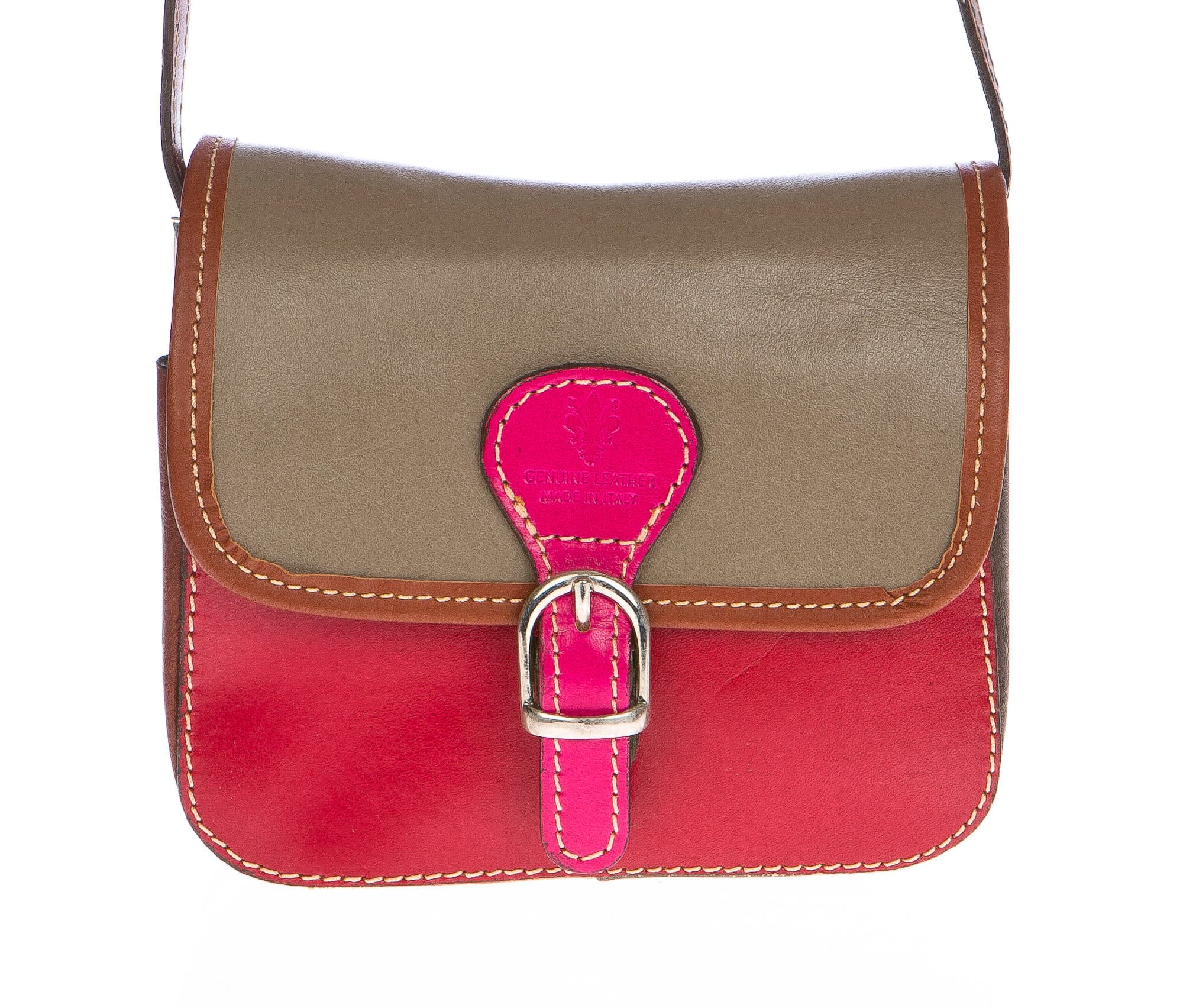 Borsa donna in vera pelle CHIAROSCURO mod. RAMONA colore MULTICOLORE Made in Italy (Borsa