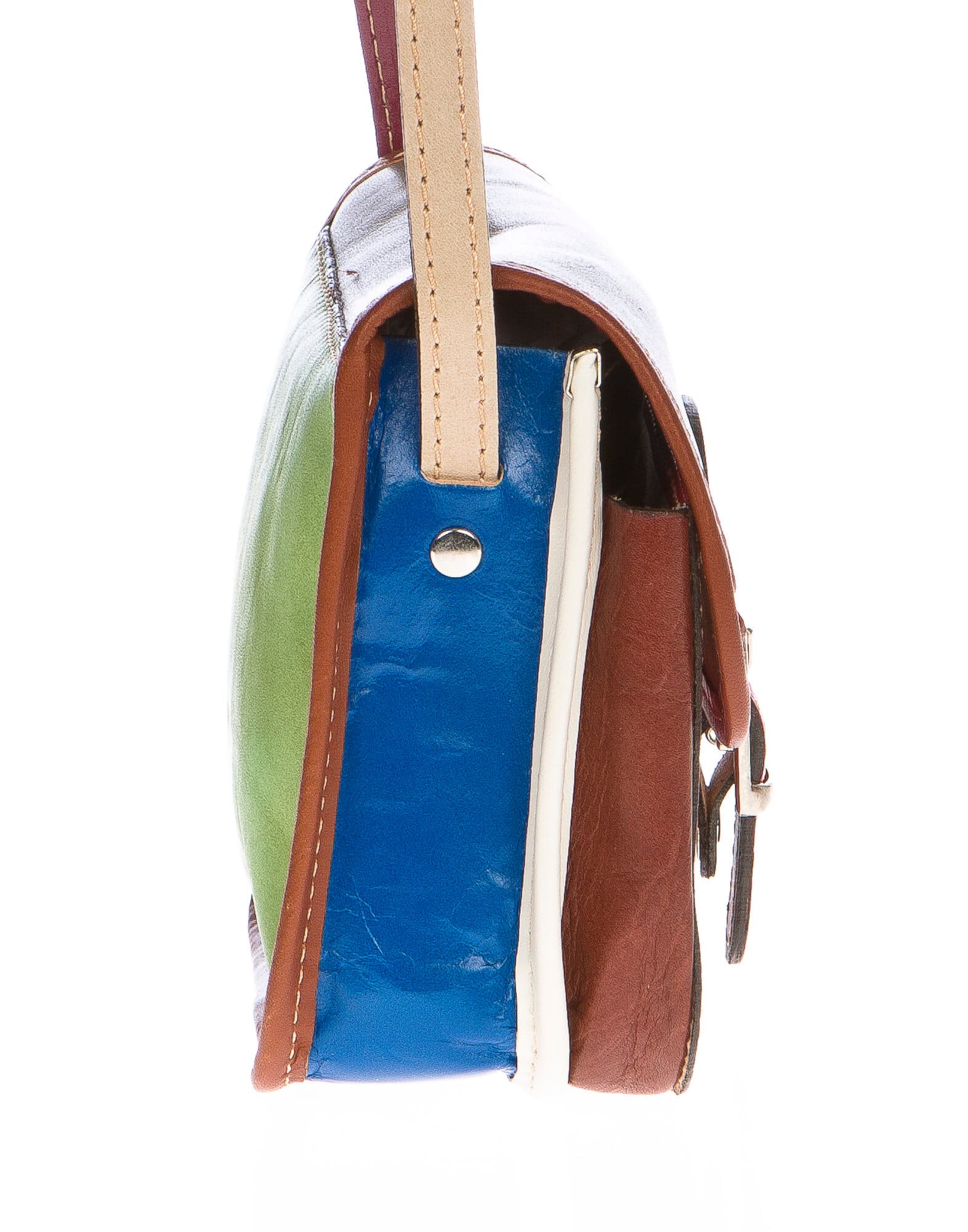 Borsa donna in vera pelle CHIAROSCURO mod. RAMONA colore MULTICOLORE Made in Italy (Borsa